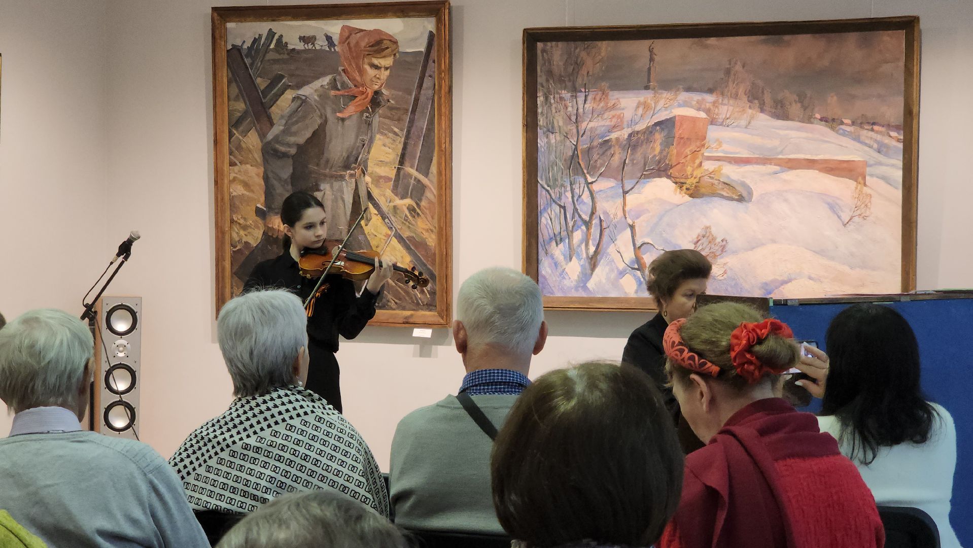 Концерт , 80 - летие победы, Лобня, художественная галерея,