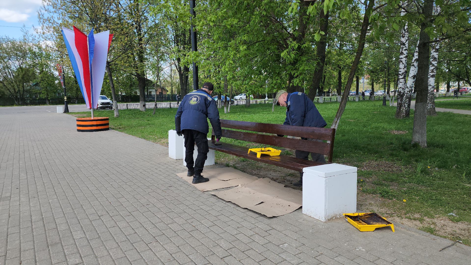 уборка города, день победы, сквер боевой славы, старая купавна, богородский городской округ,