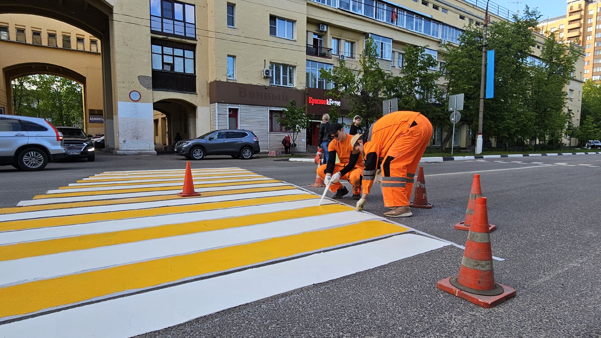 разметка, пешеходный переход, жуковский, жкх,