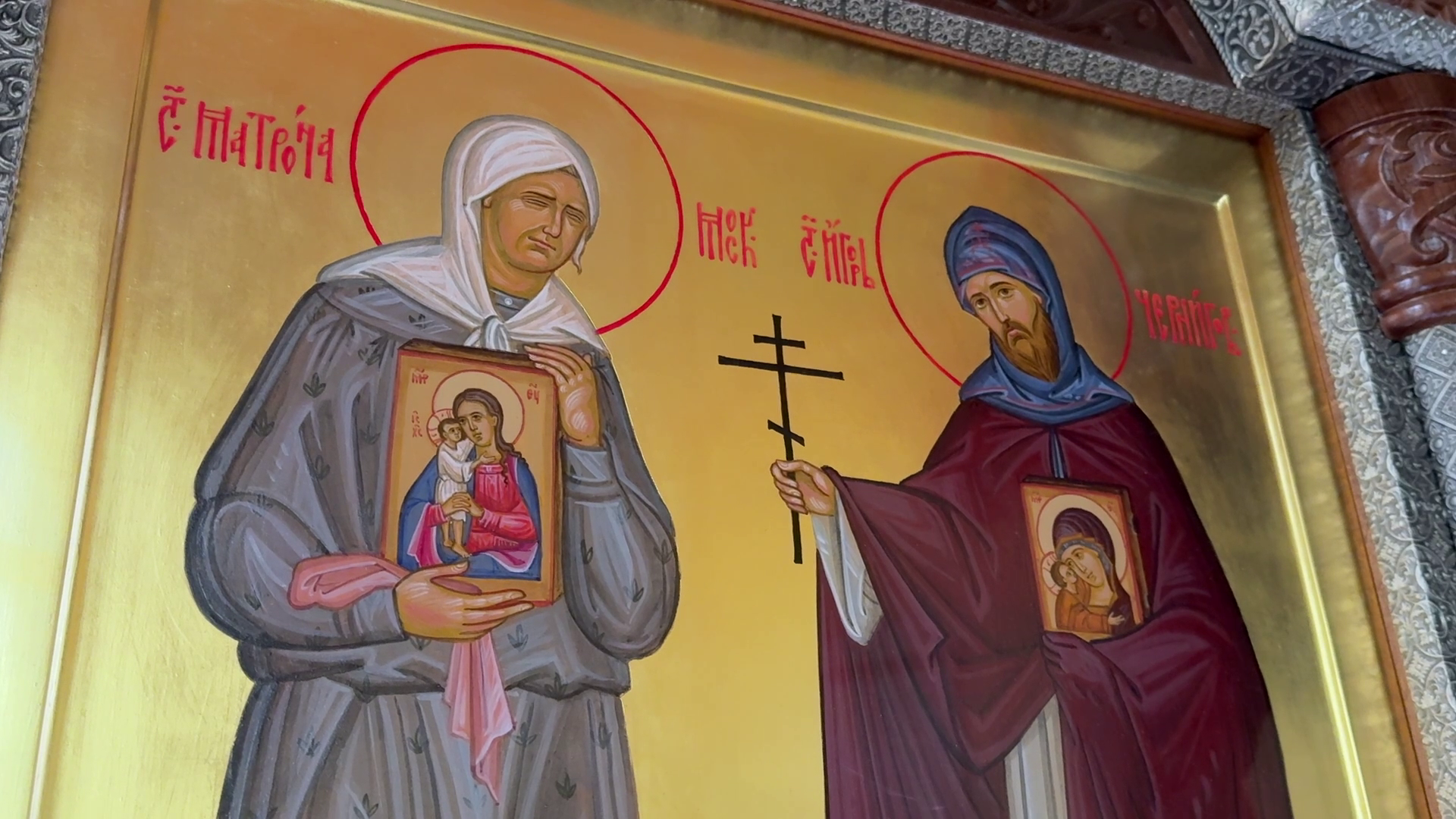 Реутов, мемориал славы,  реконструкция часовни, часовня Георгия Победоносца, Иконы, роспись,