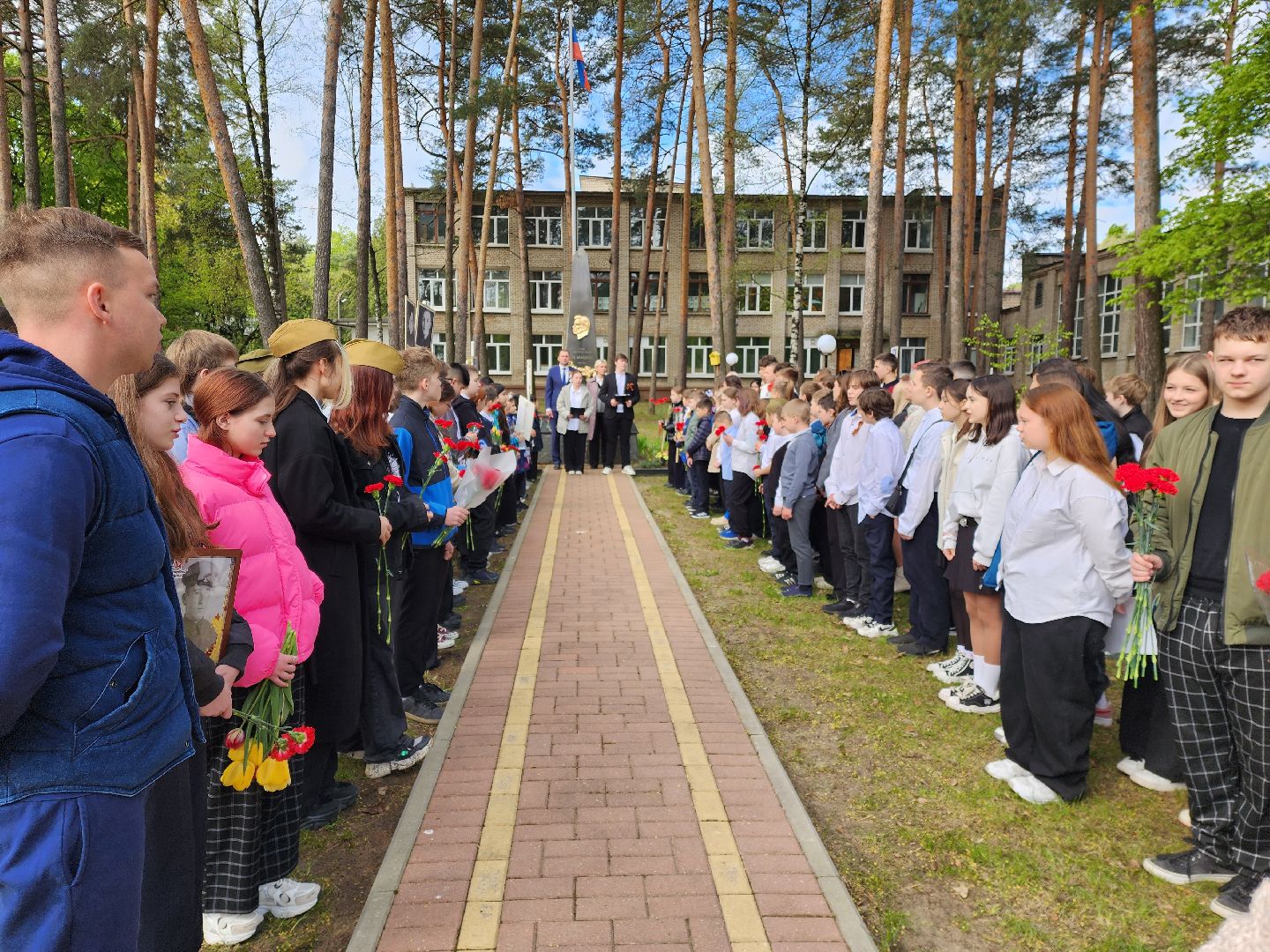 раменское, общество, возложение цветов к обелиску герою великой отечественной войны , мероприятие на территории кратовской школы 98,