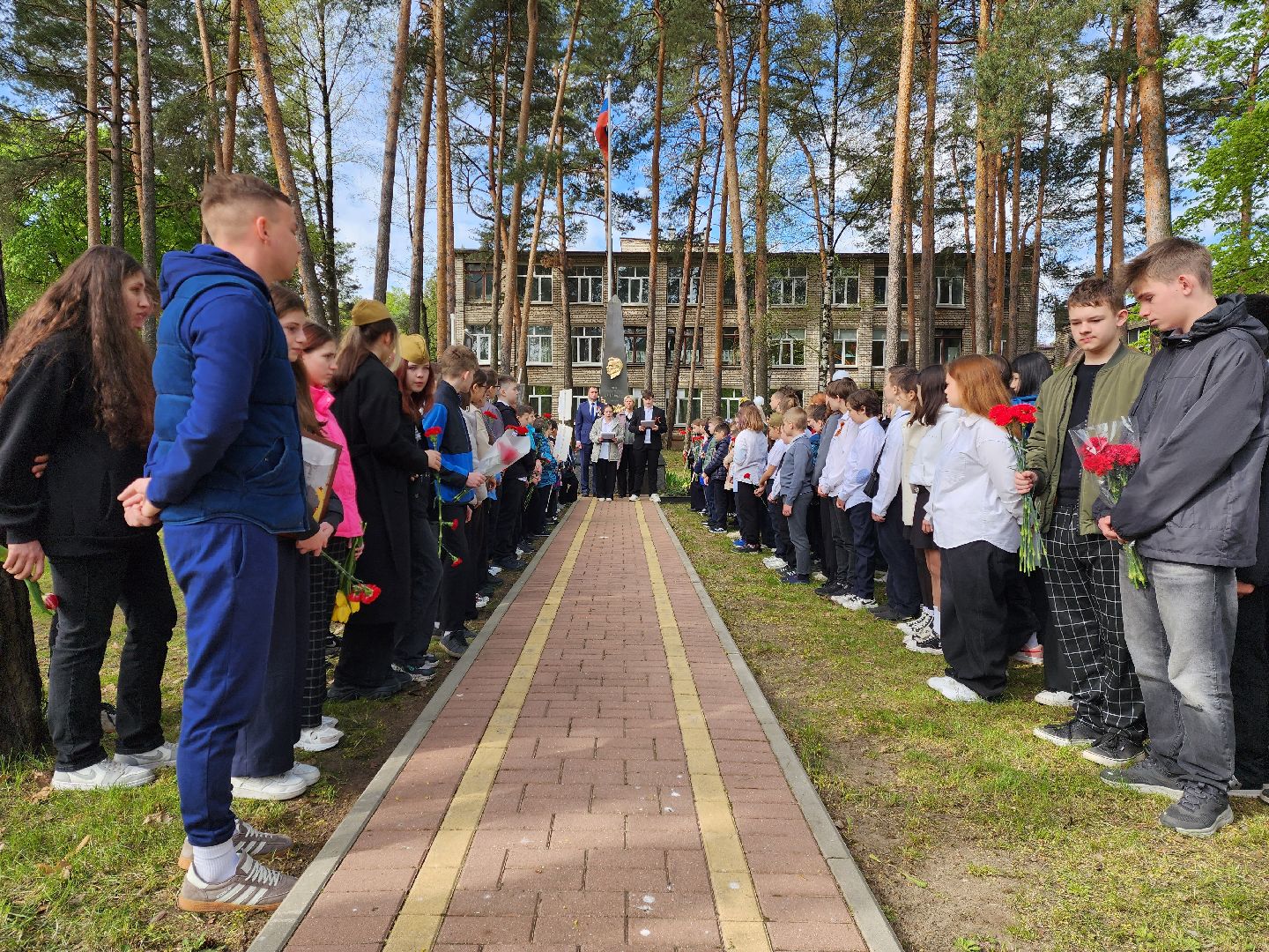 раменское, общество, возложение цветов к обелиску герою великой отечественной войны , мероприятие на территории кратовской школы 98,