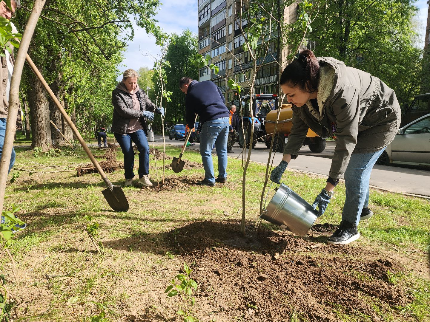 пущино, сад победы, серпухов, 80 - летие победы,