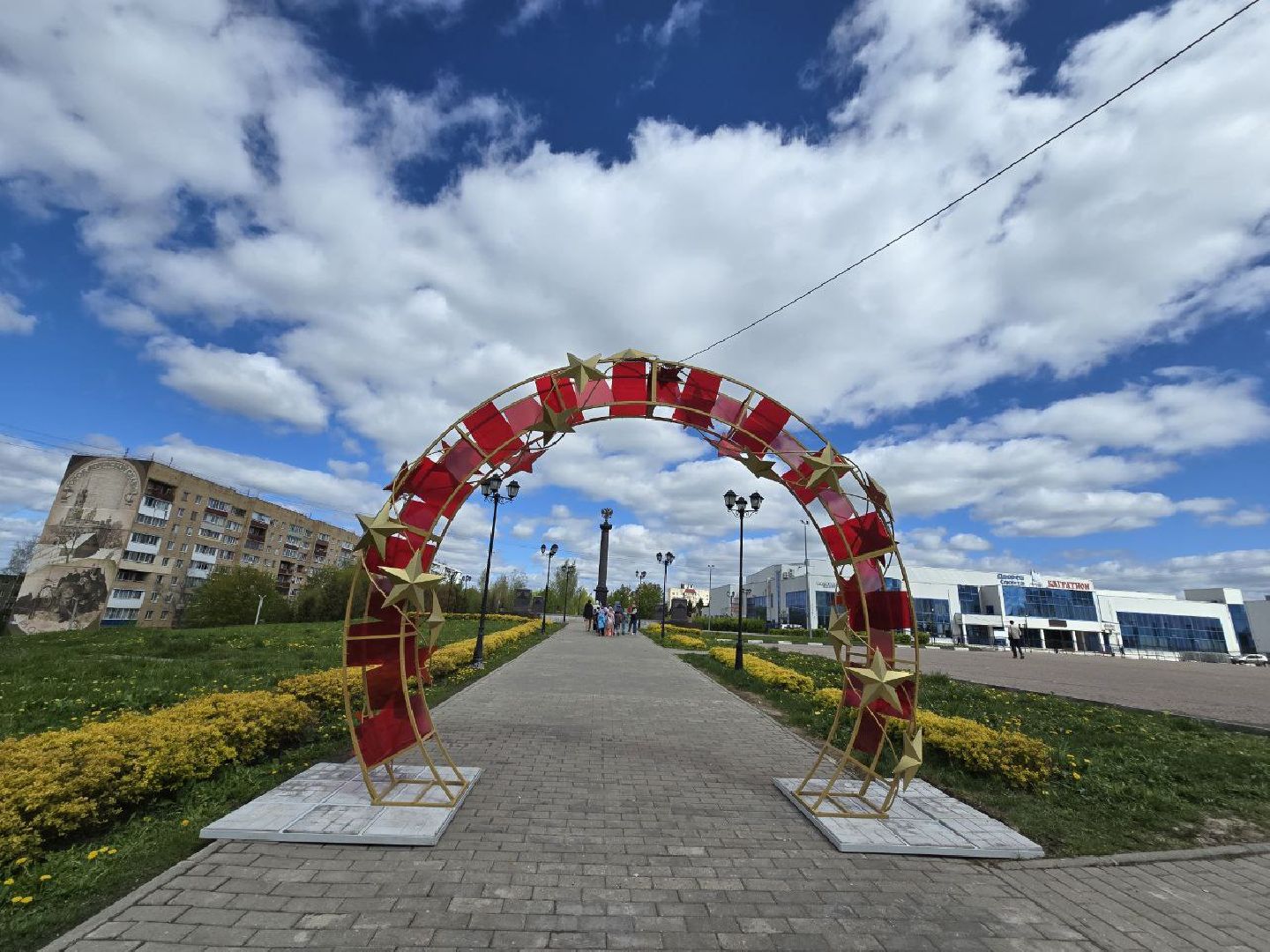 можайск, можайский муниципальный округ, подмосковье, день победы, благоустройство, украсили округ к 9 мая,