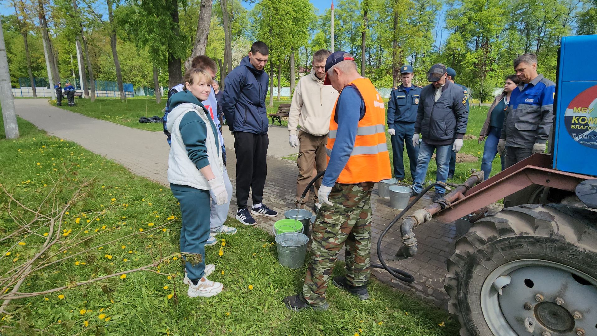 серпухов, парк жемчужина, сад памяти, сажали деревья, микрорайон имени ногина, юбилей победы,