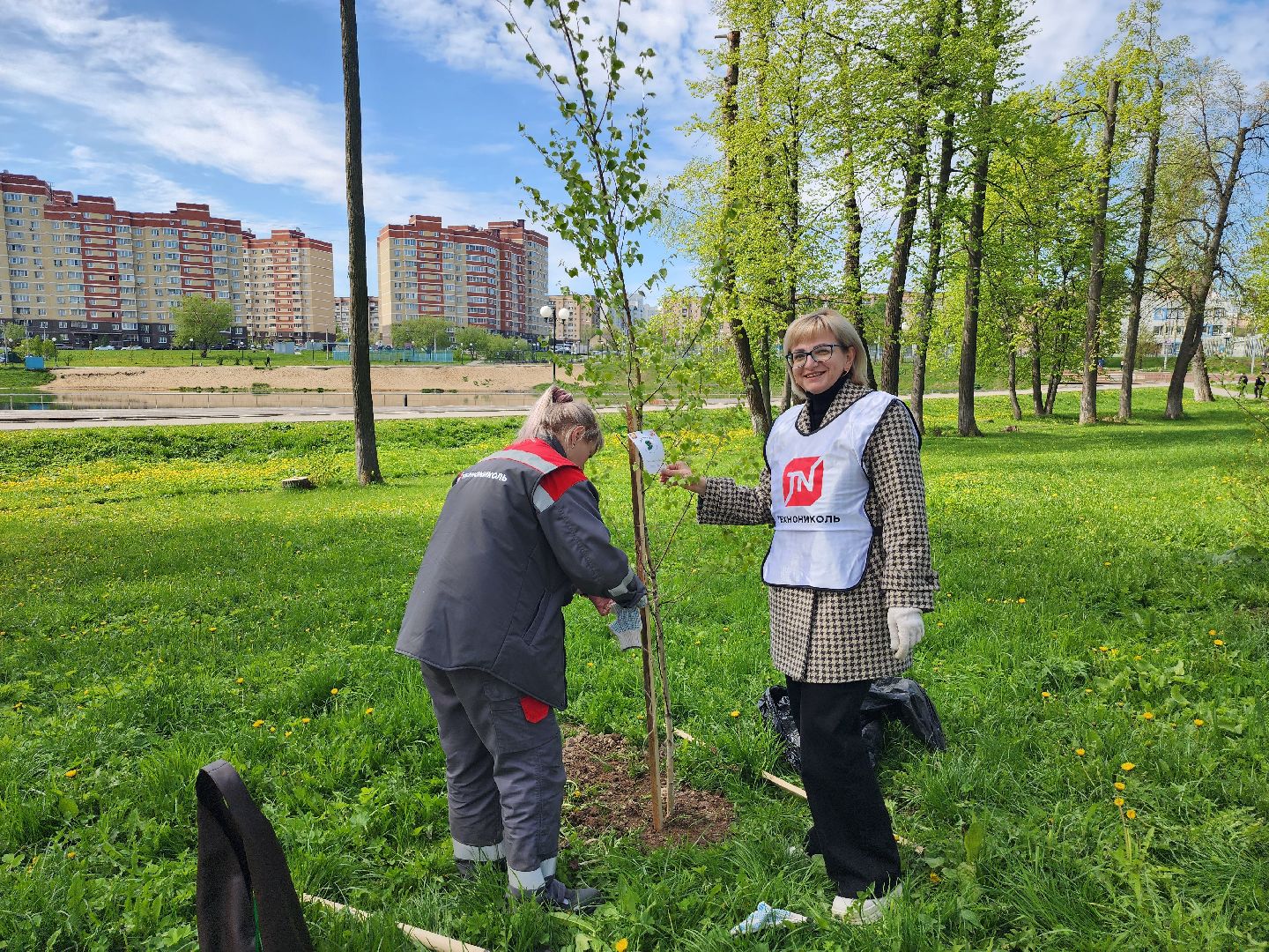 серпухов, парк жемчужина, сад памяти, сажали деревья, микрорайон имени ногина, юбилей победы,