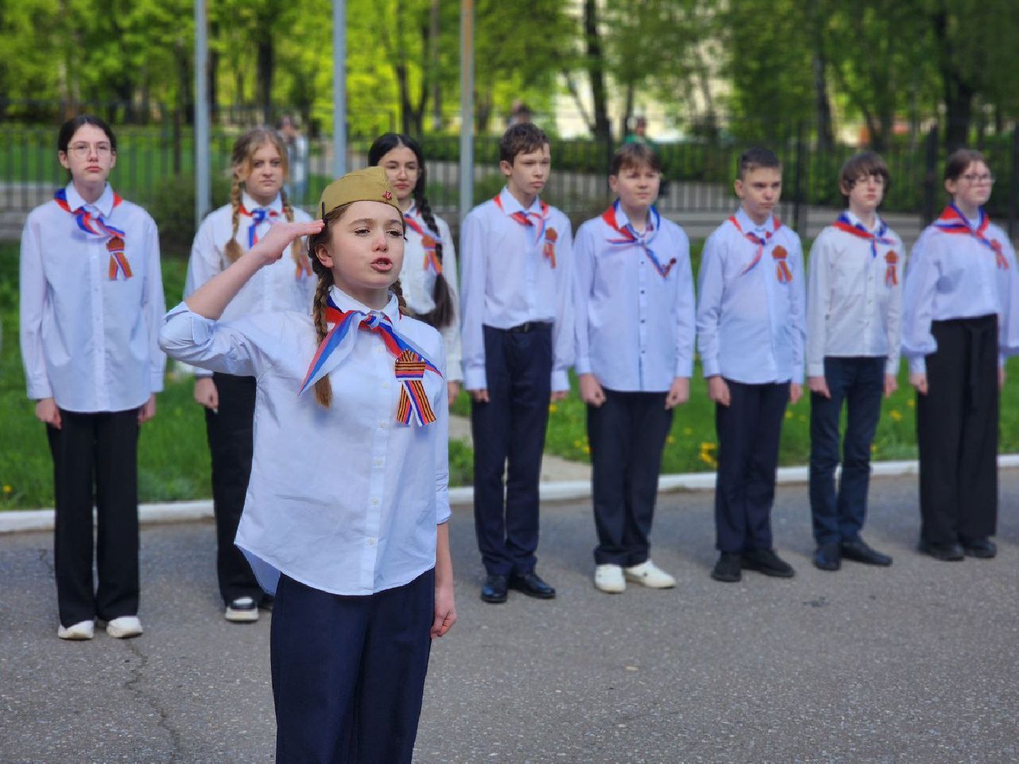 воскресенск, смотр строя и песни, школа,