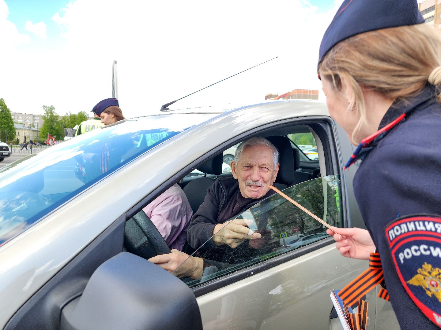 Подольск, георгиевская ленточка, всероссийская акция, полиция,гаи, ваи,