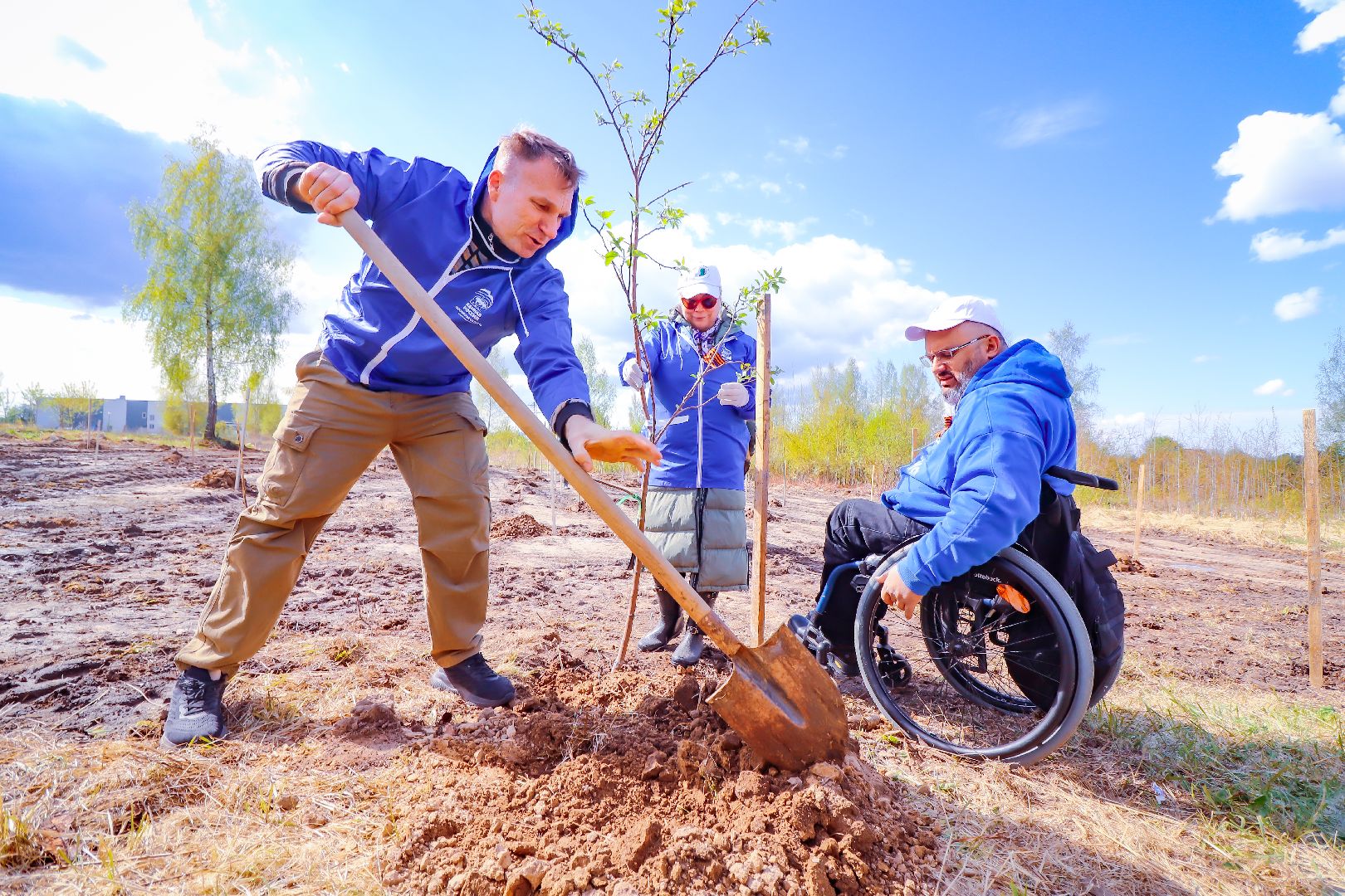 клин, общество, благоустройство, высадка яблонь, день победы,