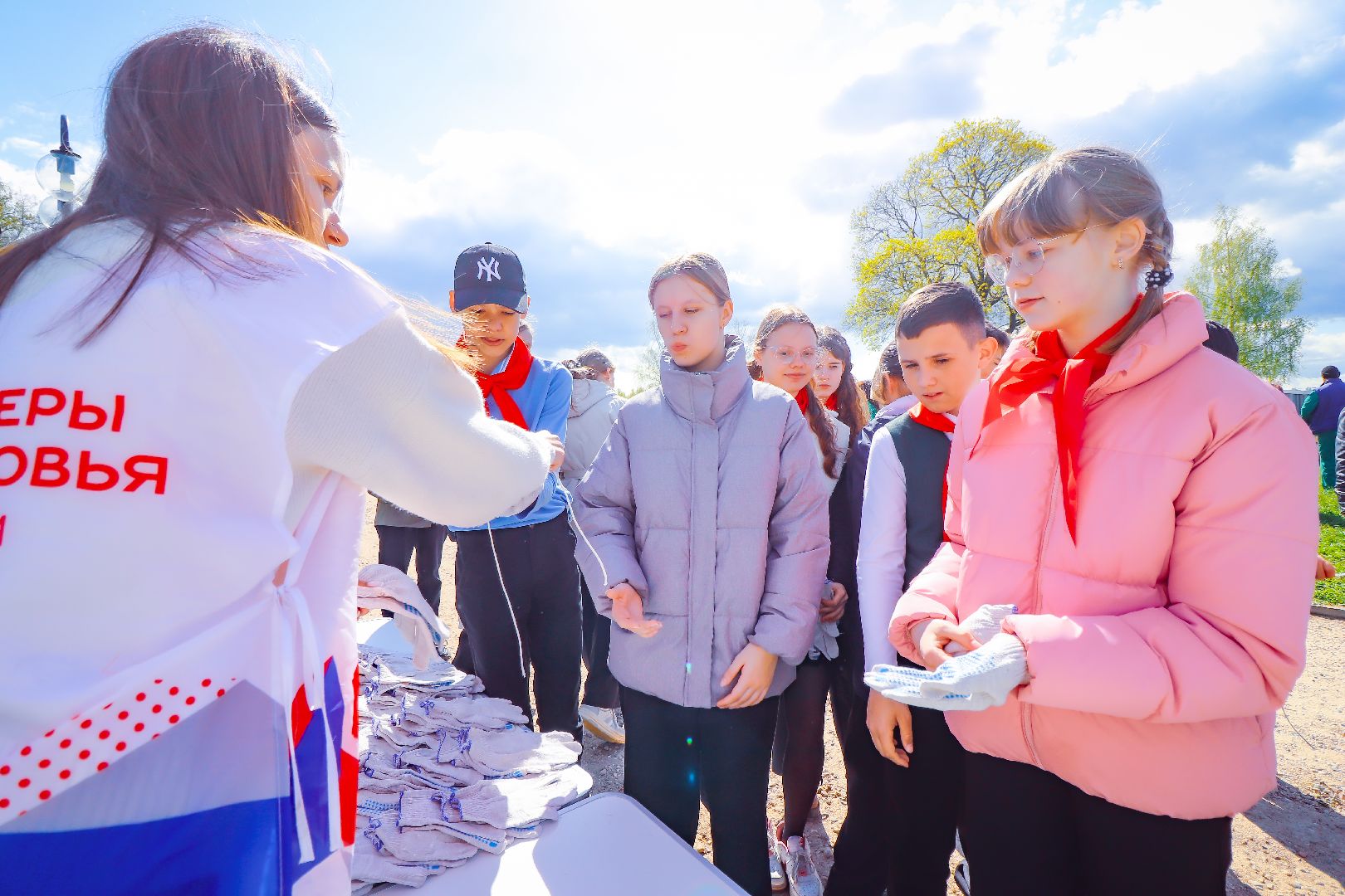 клин, общество, благоустройство, высадка яблонь, день победы,