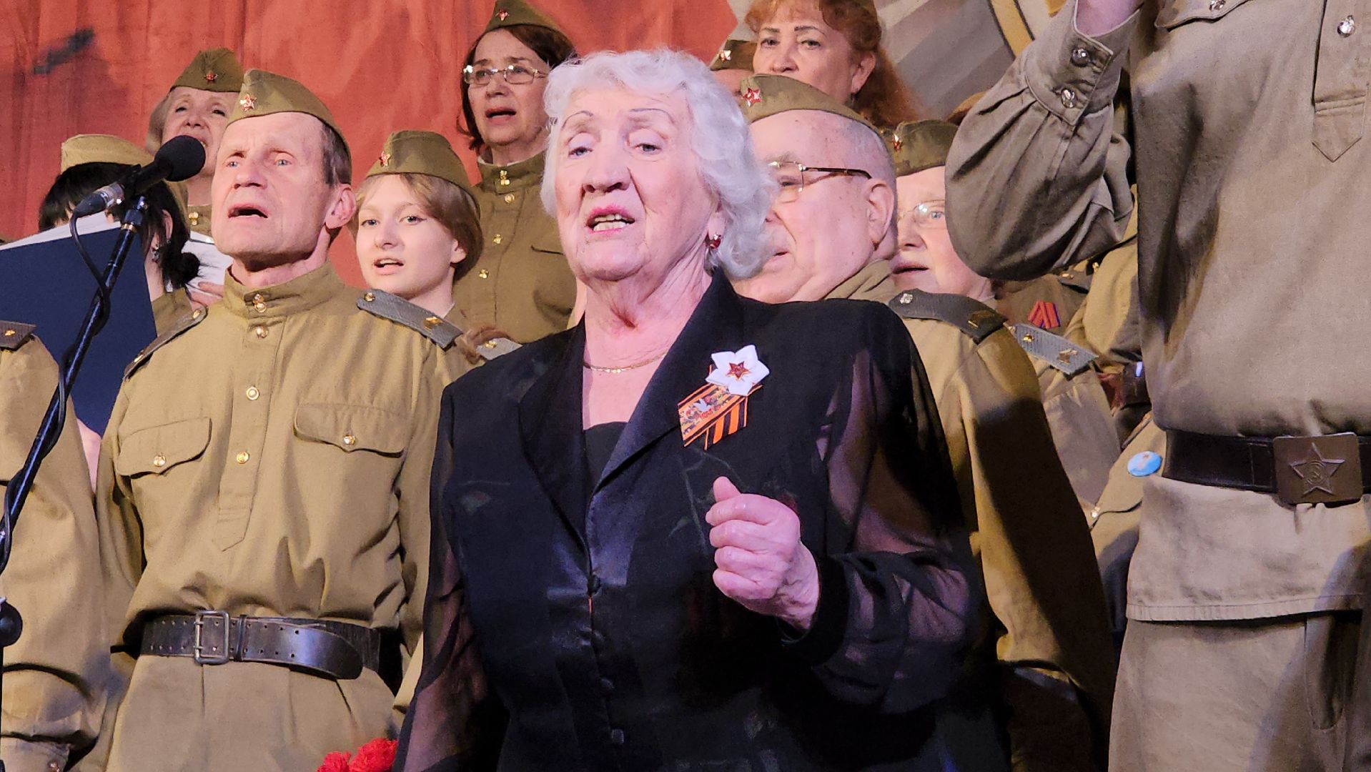 пушкино, хор, день победы, песни военных лет, 80 - летие победы, выступление,патриотизм,великая победа,вертикалки,