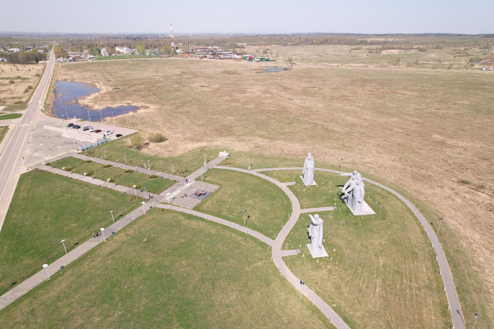 видео с коптера, мемориал Героям-панфиловцам,