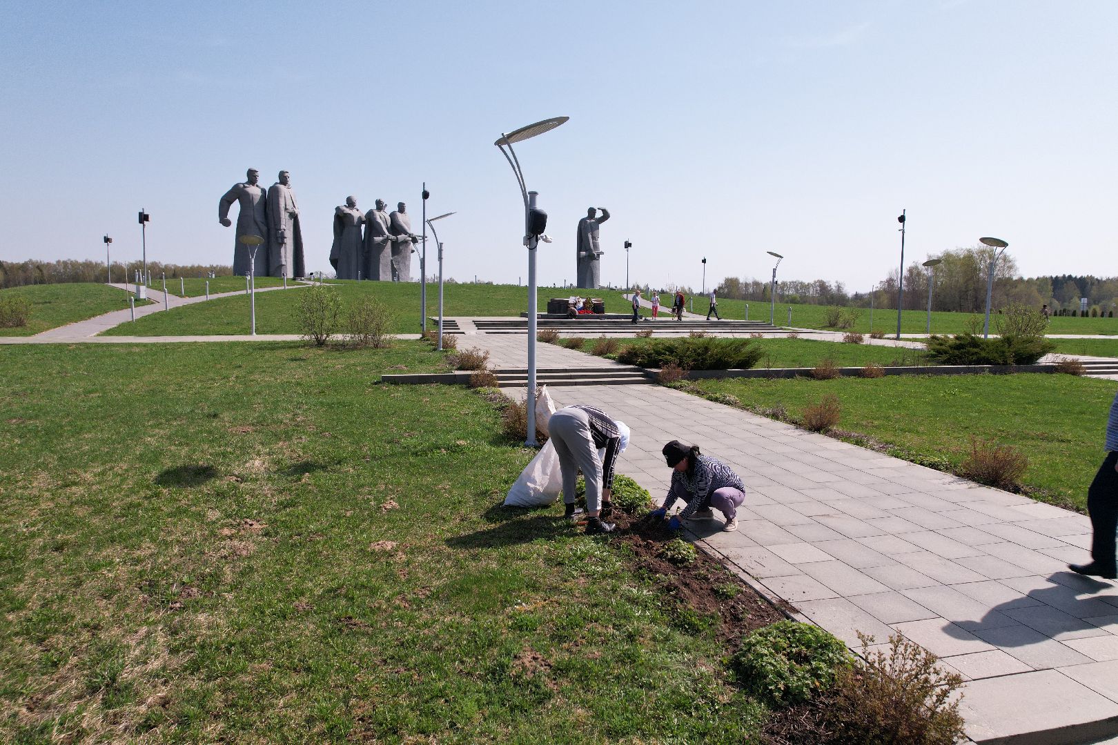 видео с коптера, мемориал Героям-панфиловцам,