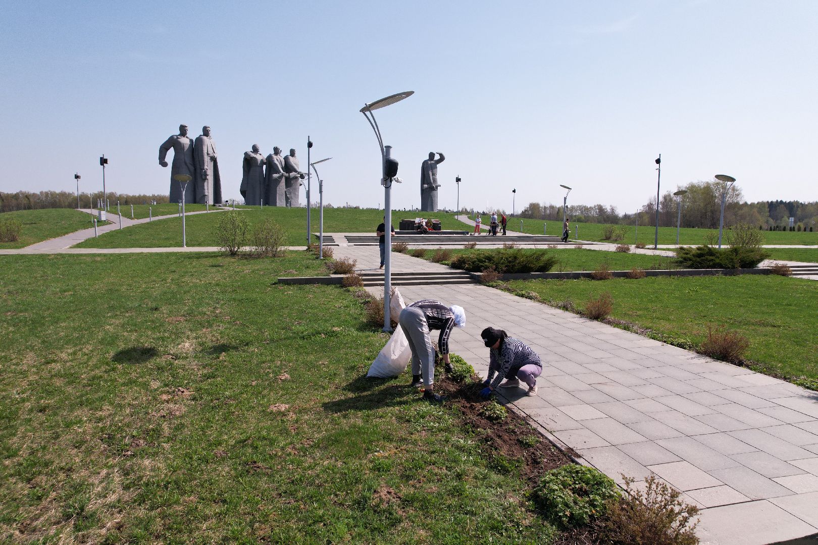 видео с коптера, мемориал Героям-панфиловцам,