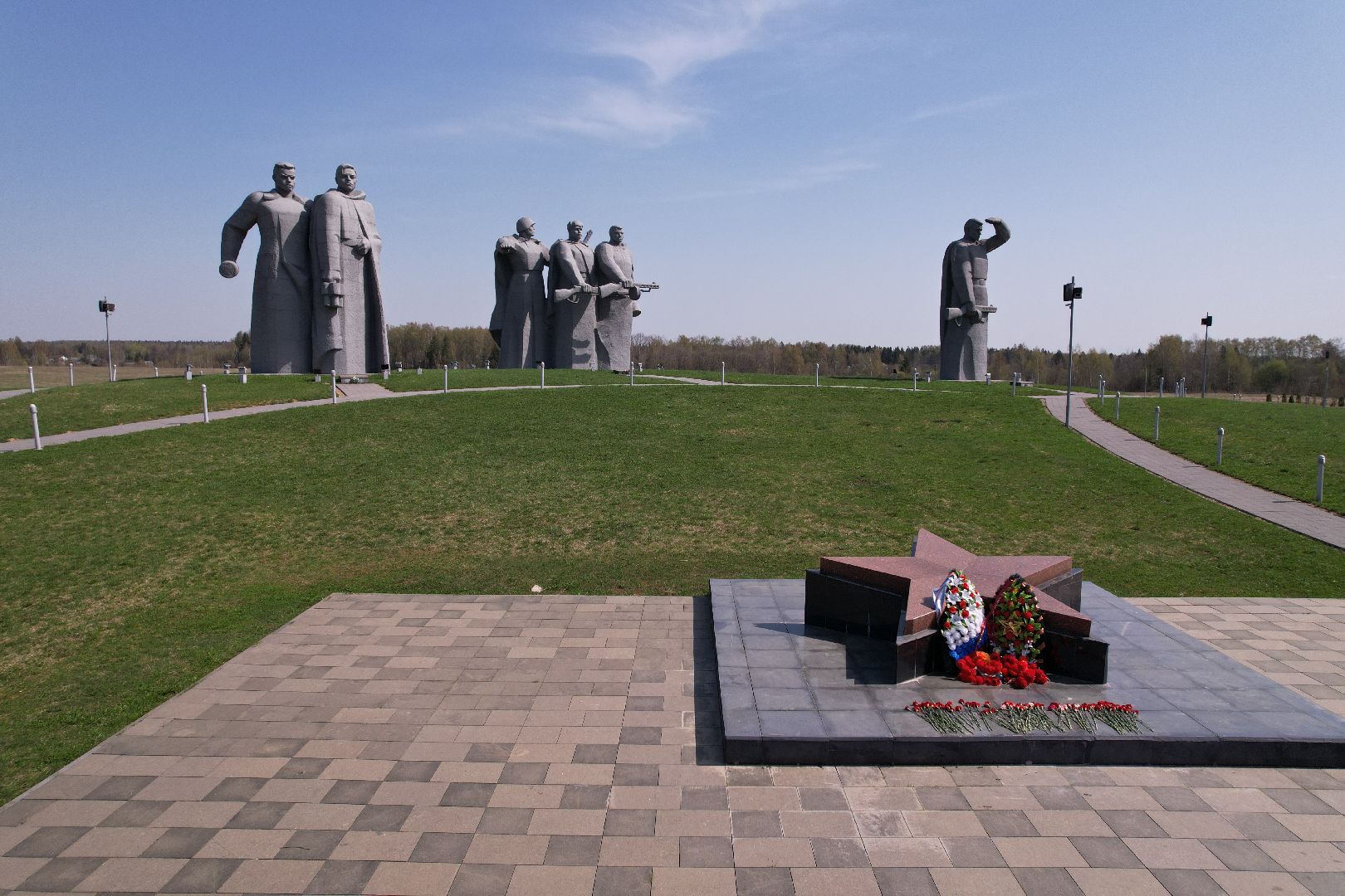 видео с коптера, мемориал Героям-панфиловцам,