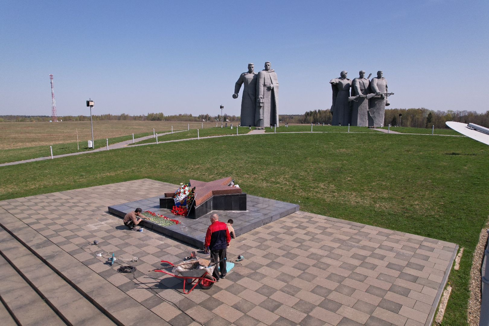 видео с коптера, мемориал Героям-панфиловцам,