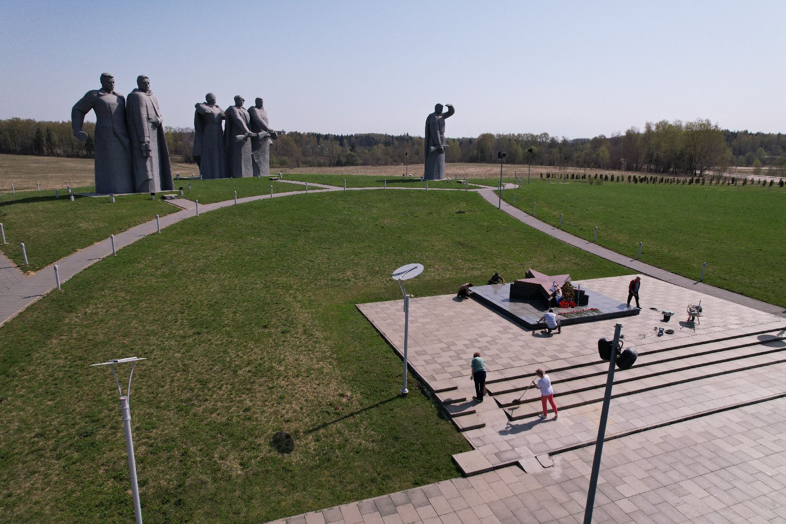 видео с коптера, мемориал Героям-панфиловцам,