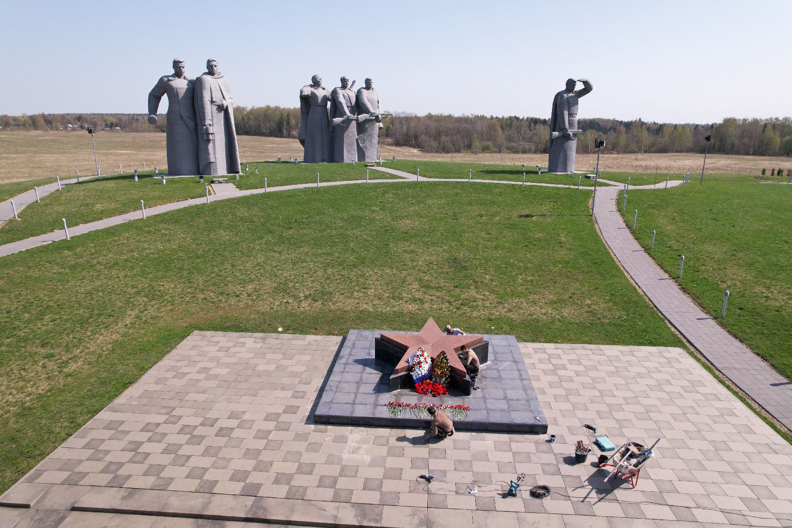 видео с коптера, мемориал Героям-панфиловцам,