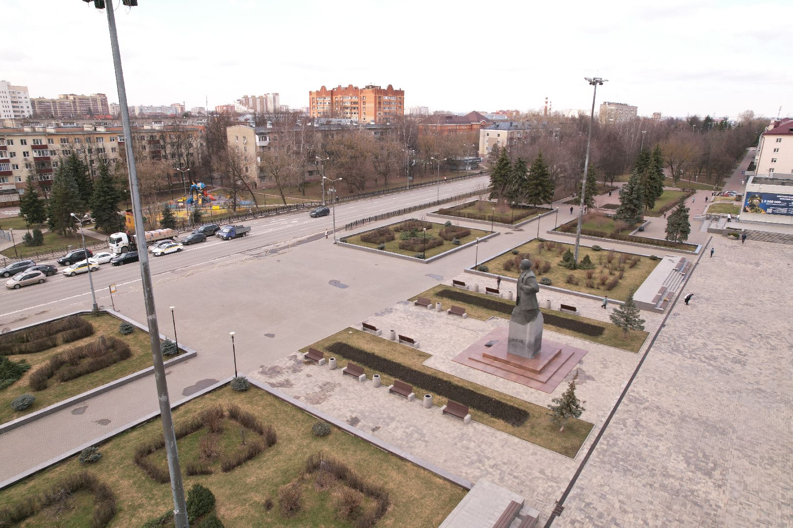 видео с коптера, Обелиск славы в домодедове,