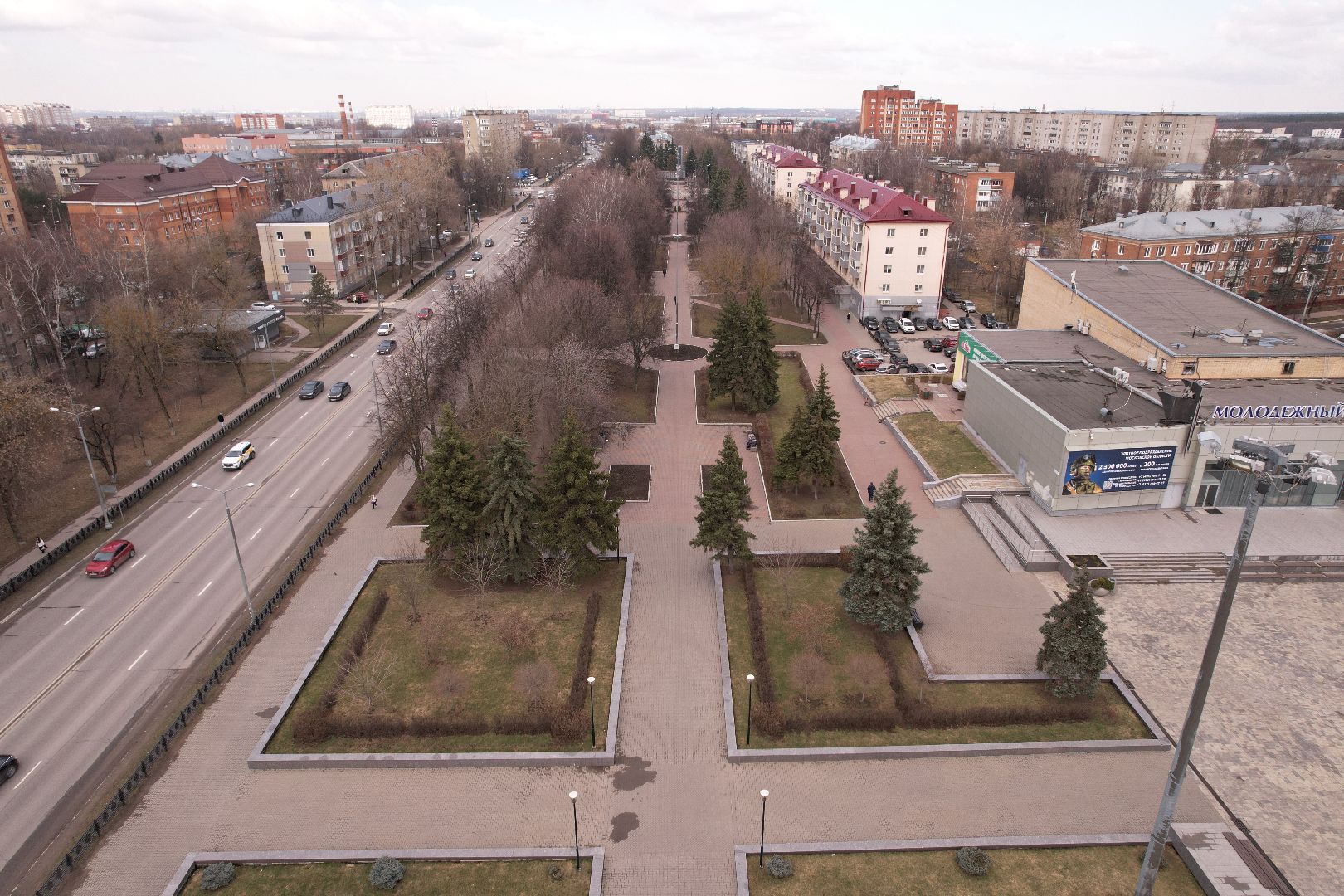видео с коптера, Обелиск славы в домодедове,