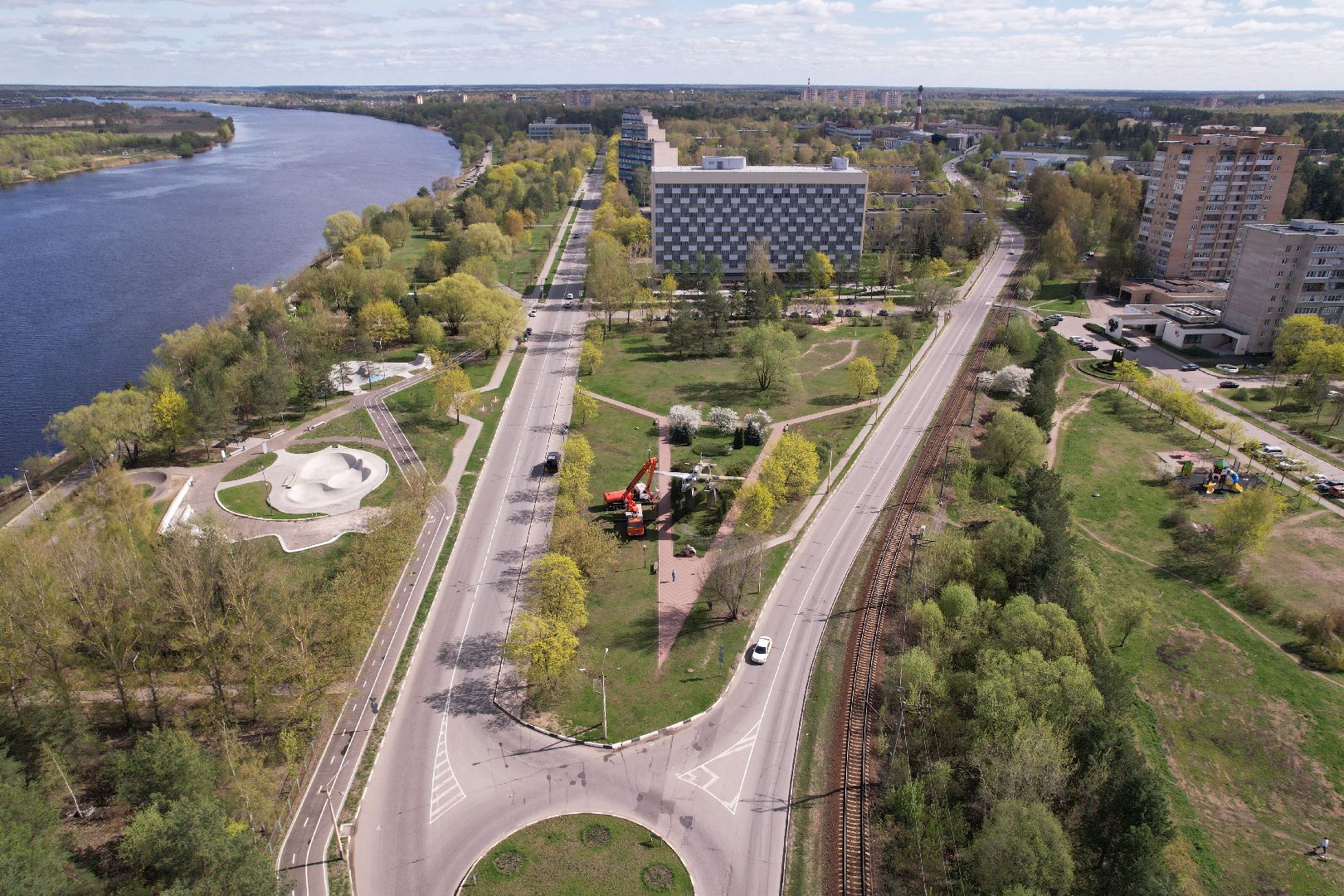 видео с коптера, памятник штурмовику ИЛ-2,