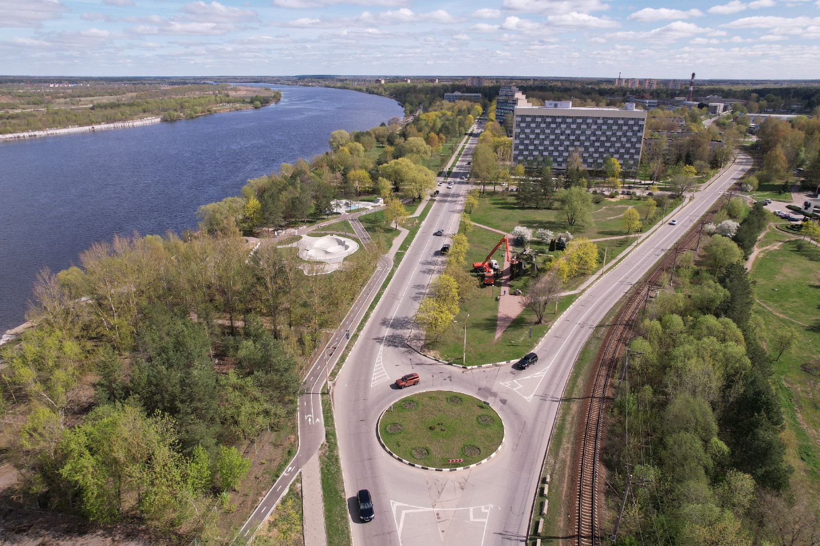 видео с коптера, памятник штурмовику ИЛ-2,
