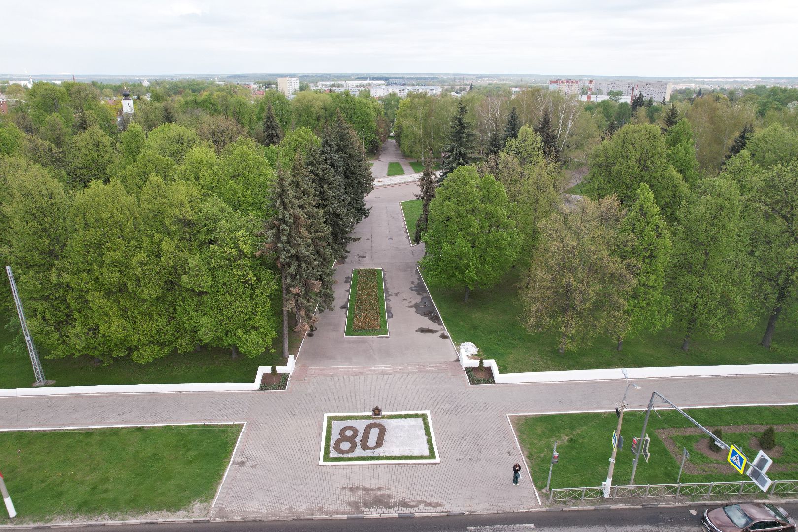 видео с коптера, стела город трудовой доблести, мемориальный парк коломны,