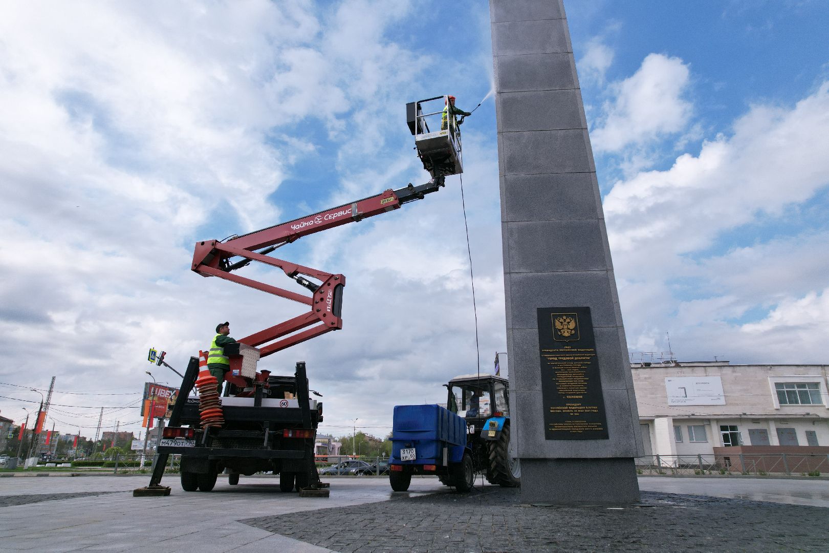 видео с коптера, стела город трудовой доблести, мемориальный парк коломны,