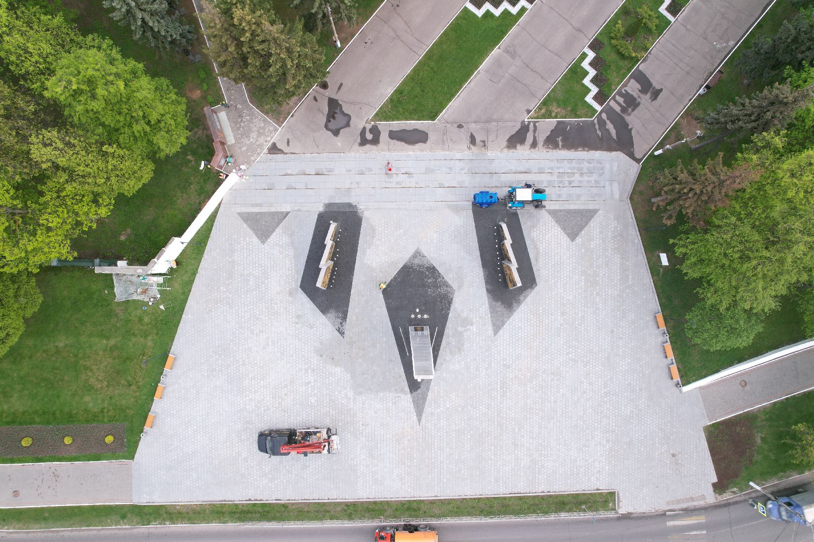 видео с коптера, стела город трудовой доблести, мемориальный парк коломны,