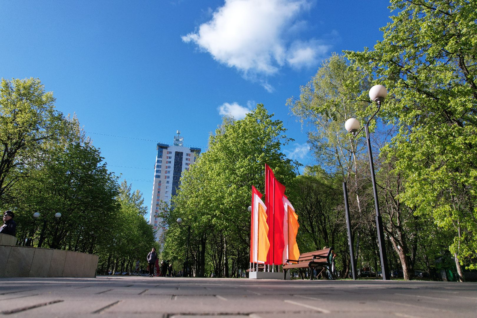 видео с коптера, Вечный огонь в королеве,