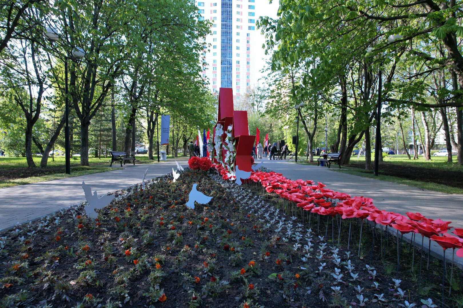 видео с коптера, Вечный огонь в королеве,