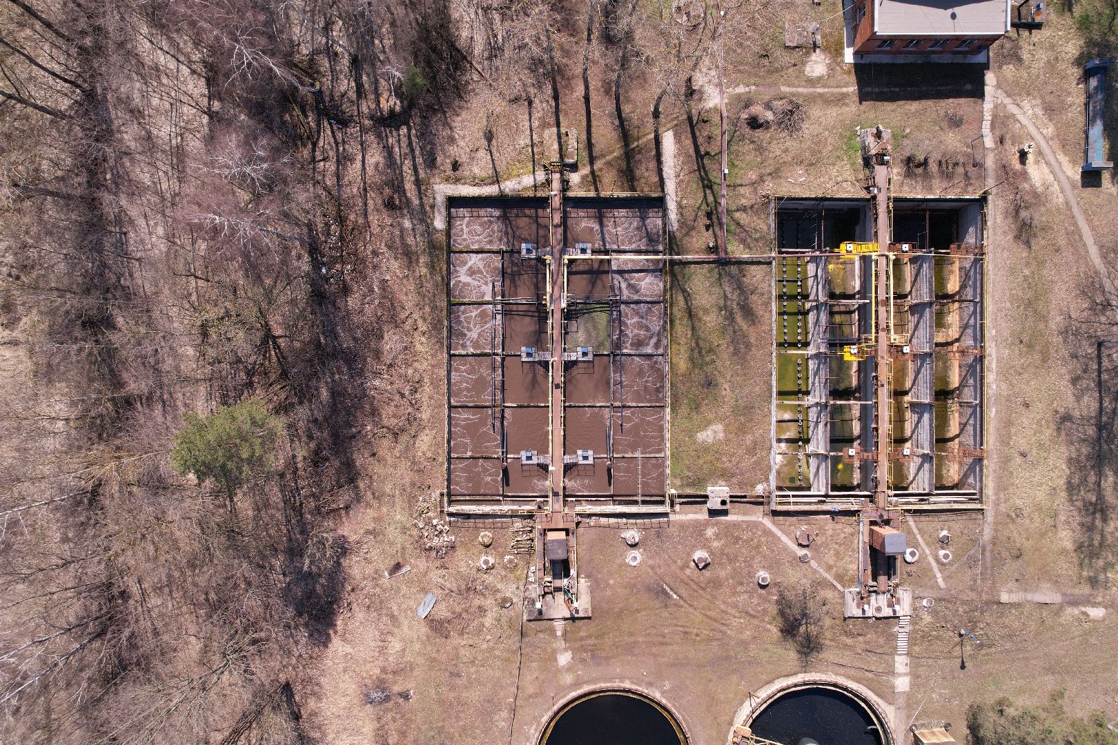 видео с коптера, экология подмосковья, очистные в пущине,