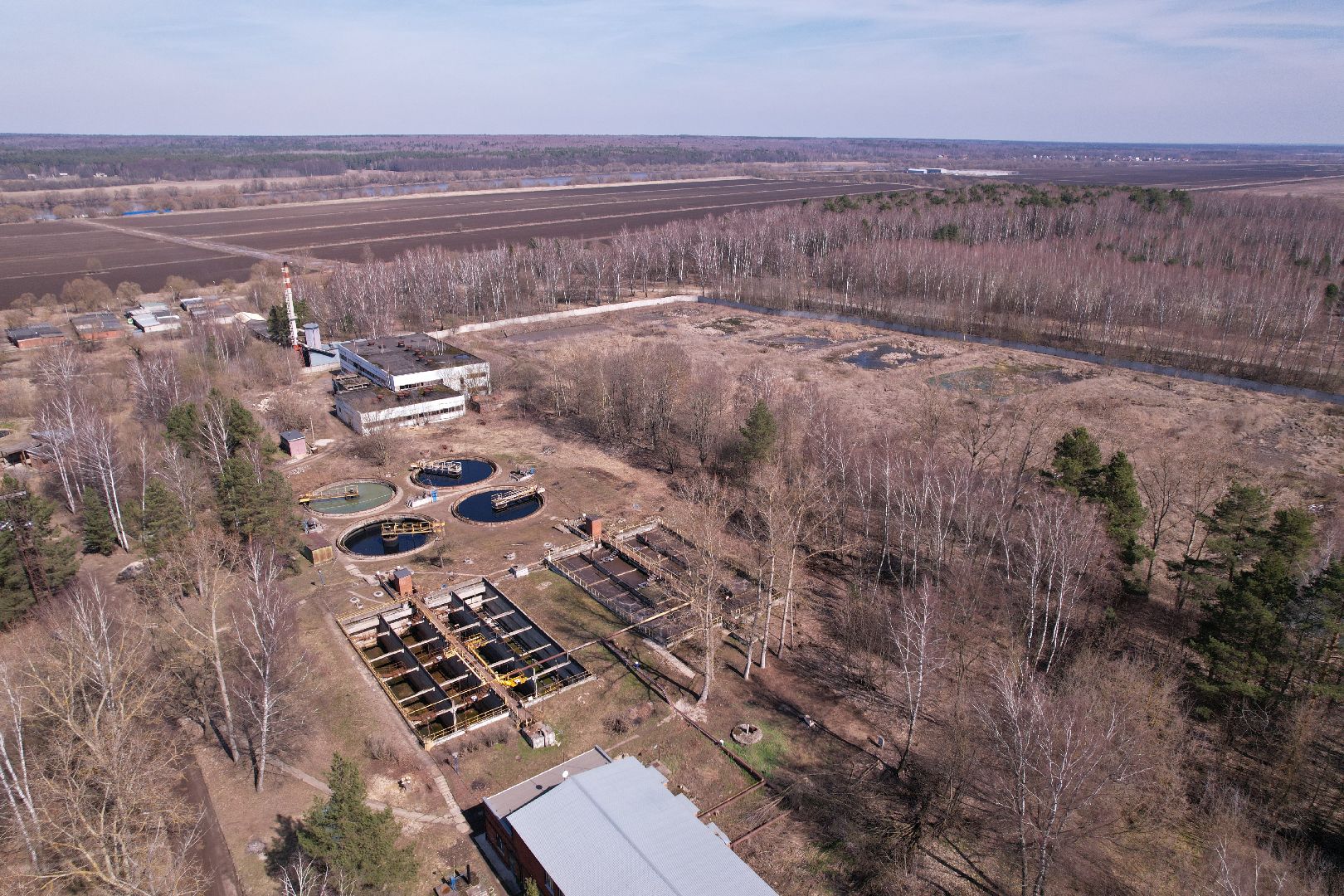 видео с коптера, экология подмосковья, очистные в пущине,