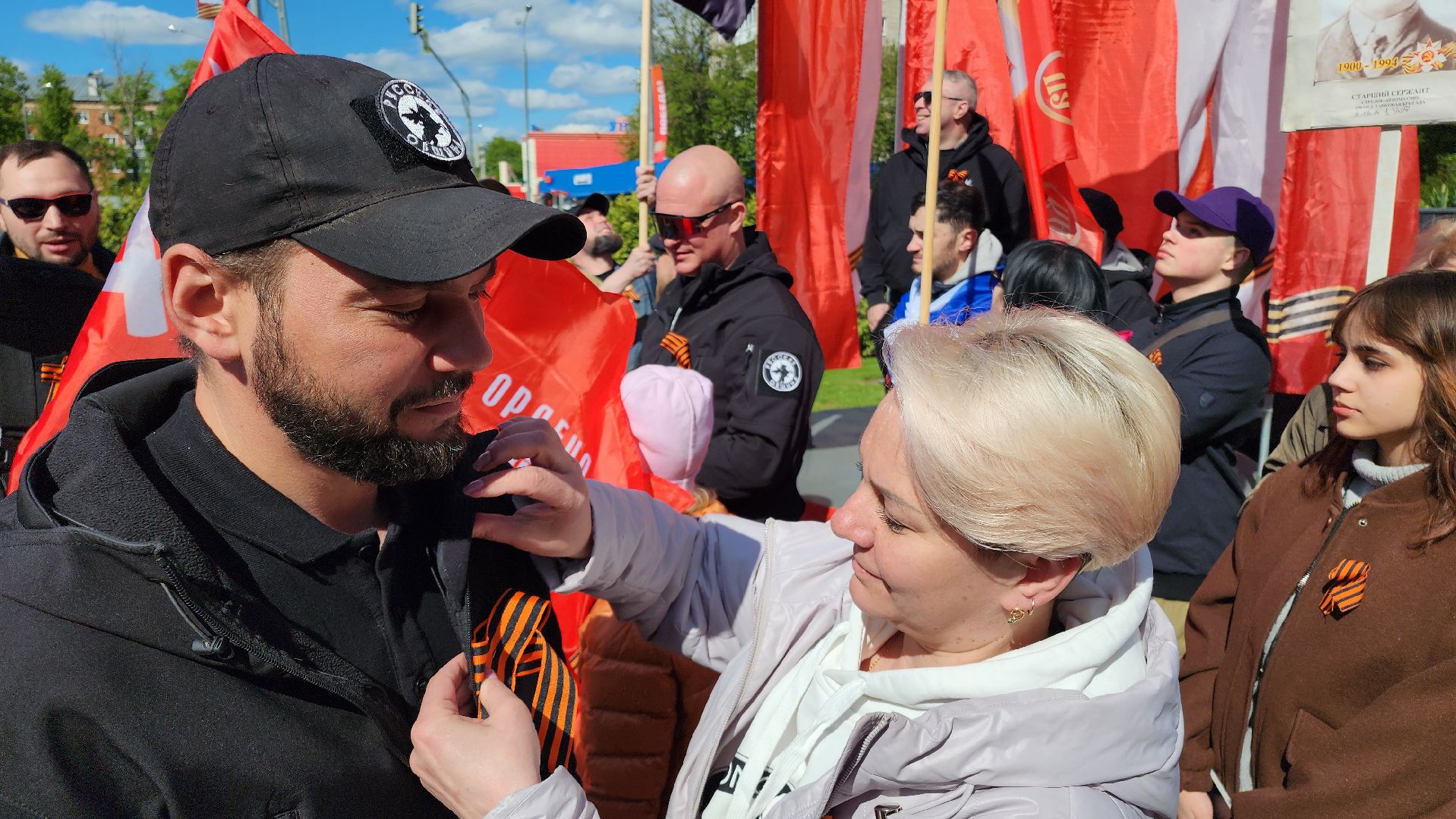 домодедово, подмосковье , ленточка, георгиевская лента, митинг, обелиск славы, памятник,