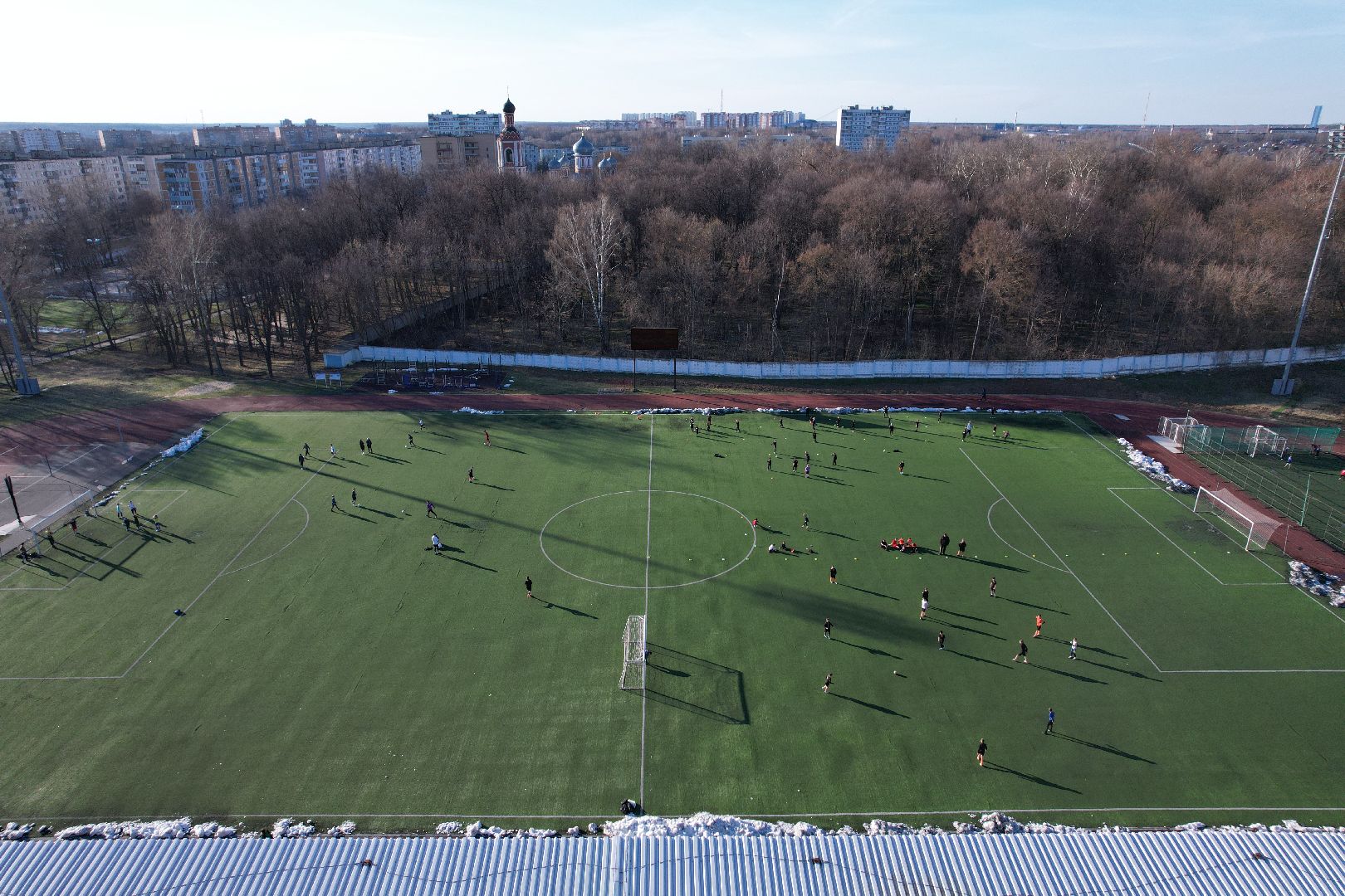 видео с коптера, капремонт школы 1 в серпухове,