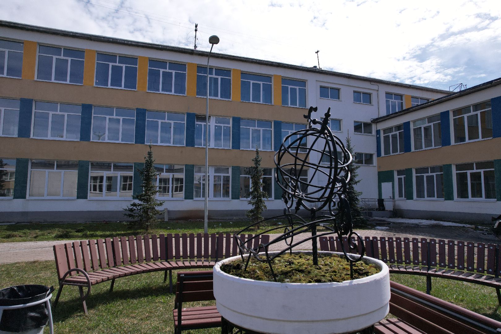 видео с коптера, капремонт школы 9 в серпухове,