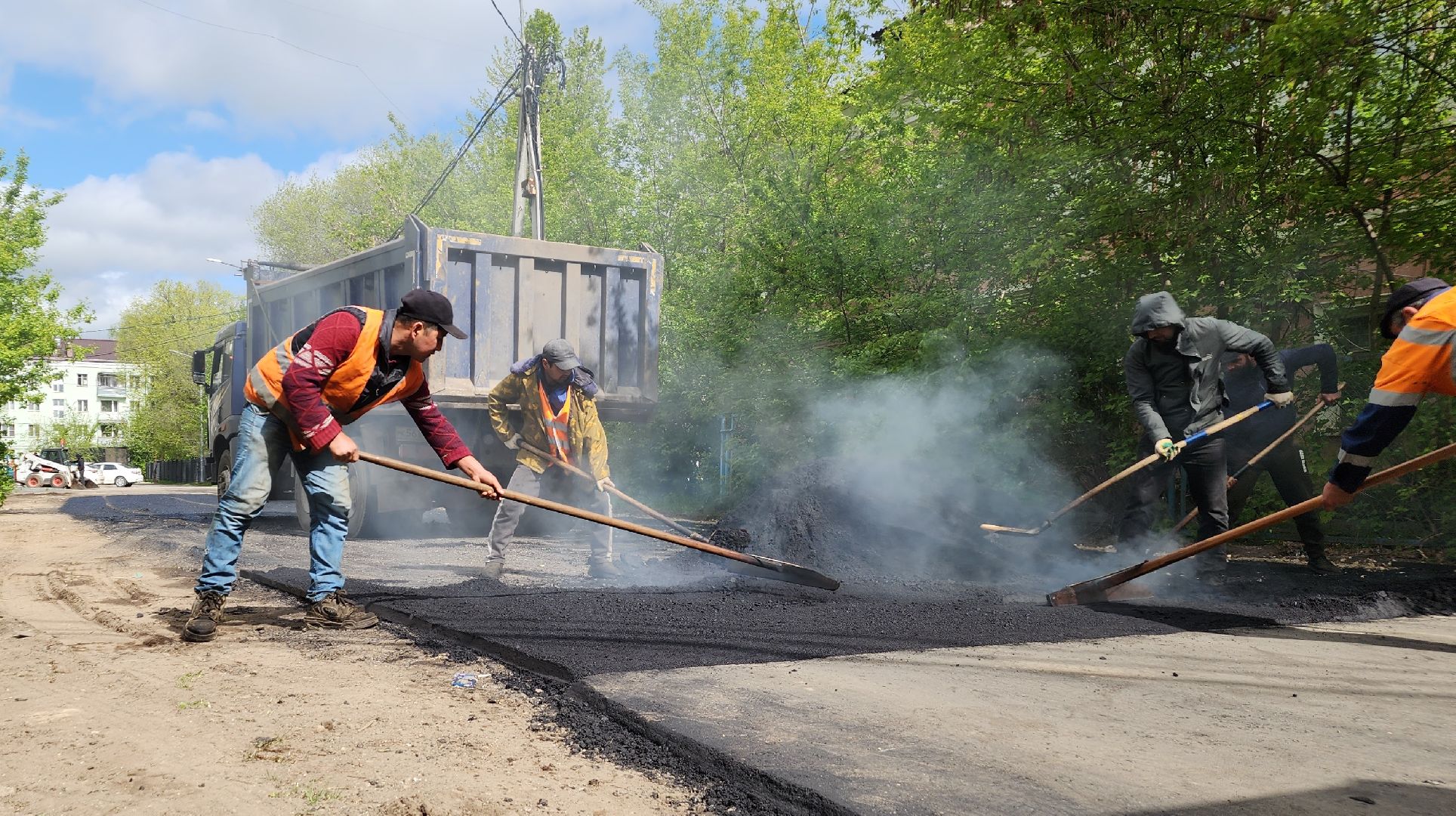 дороги, ямочный ремонт, лосино-петровский,