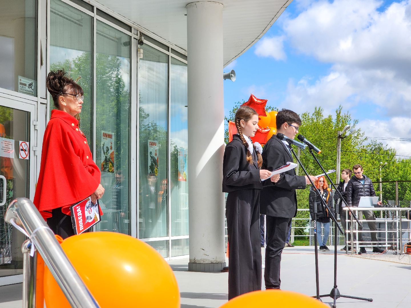 Подольск, Поселок Быково, Митинг, Возложение цветов,