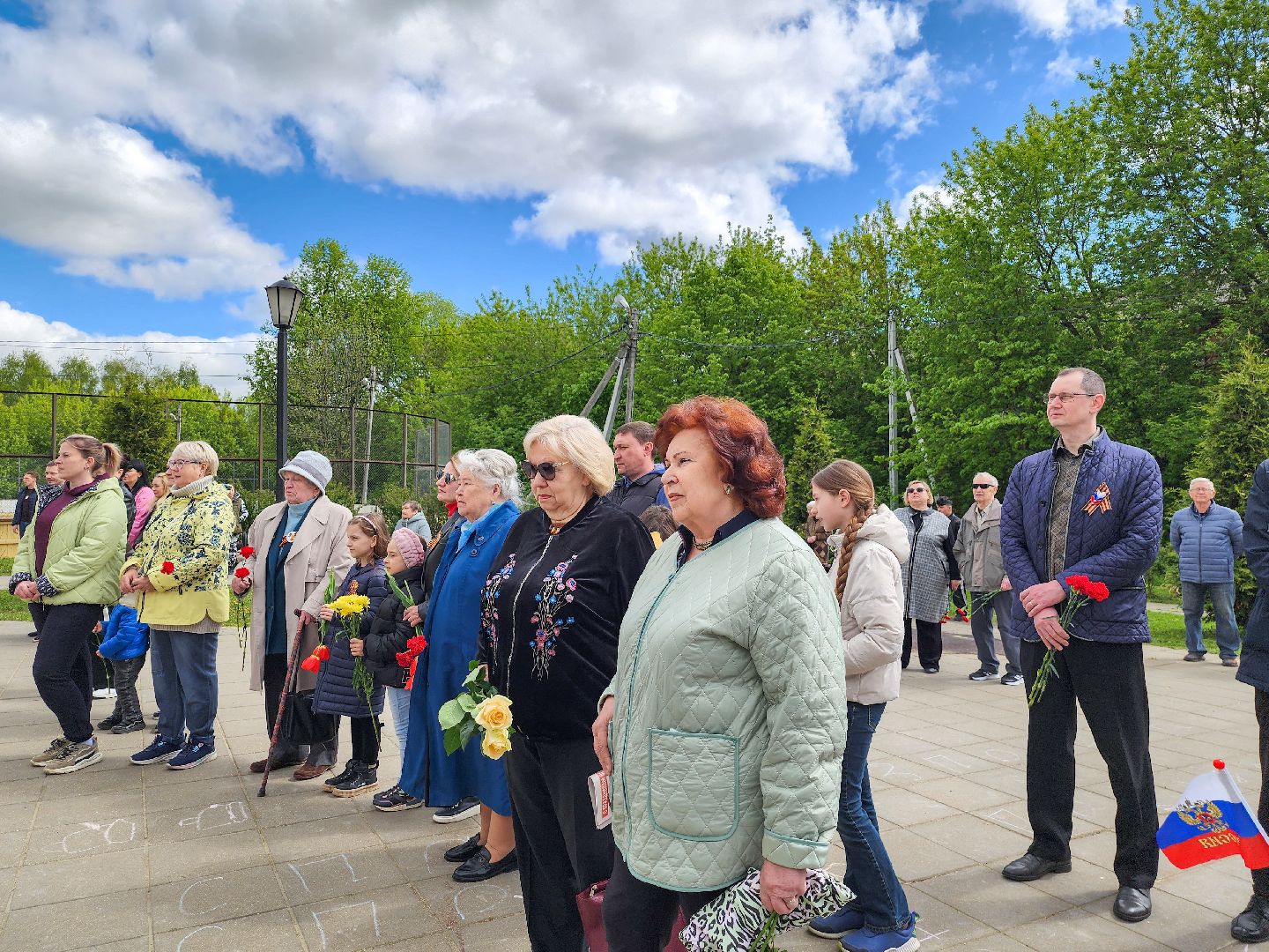 Подольск, Поселок Быково, Митинг, Возложение цветов,