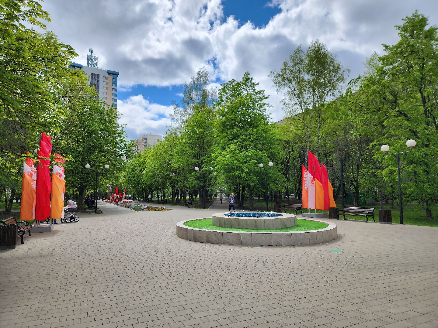 королёв, благоустройство в королеве ко дню победы , центральный сквер в юбилейном,