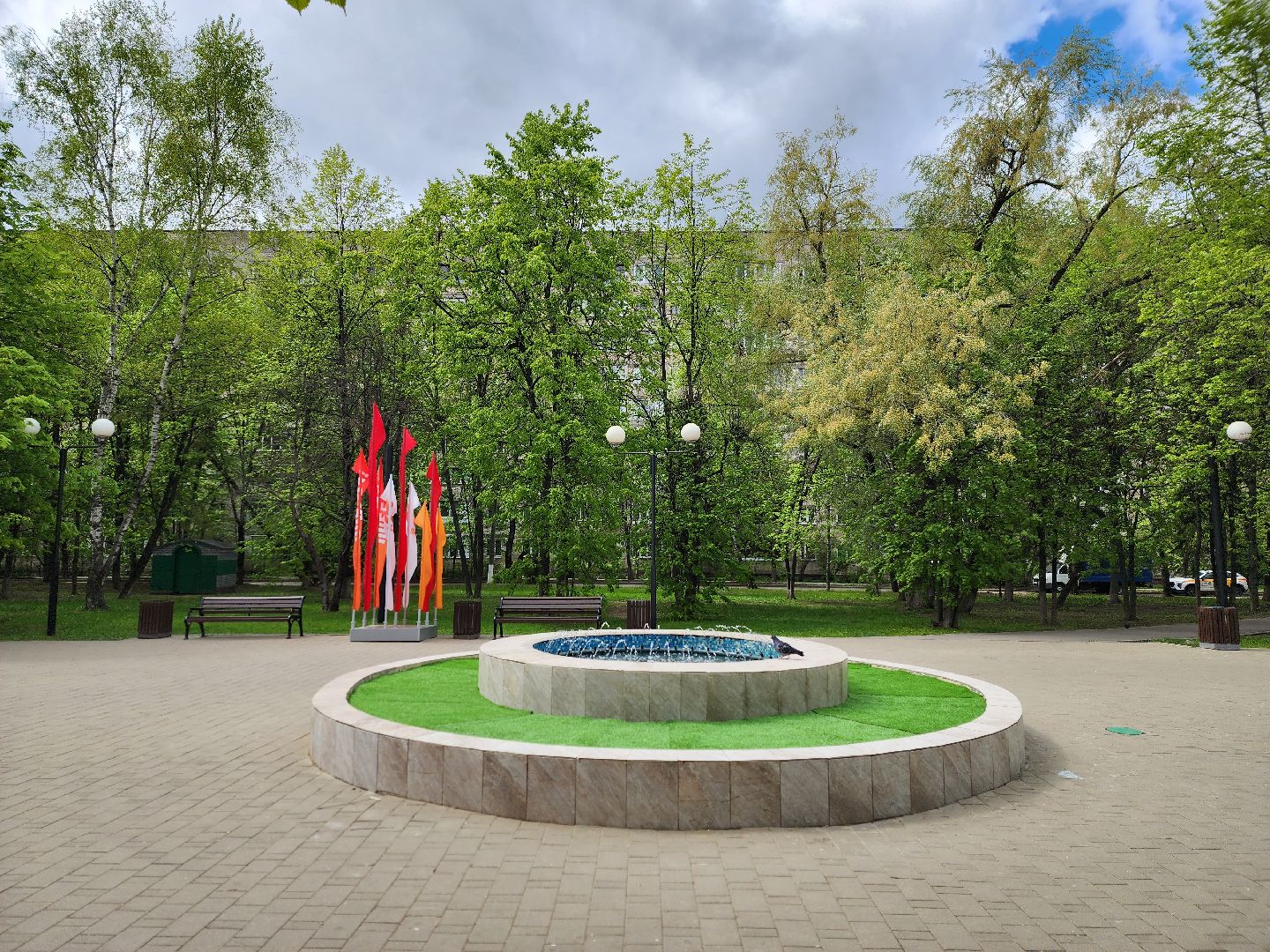 королёв, благоустройство в королеве ко дню победы , центральный сквер в юбилейном,