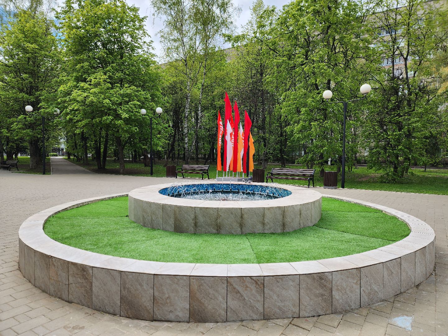 королёв, благоустройство в королеве ко дню победы , центральный сквер в юбилейном,