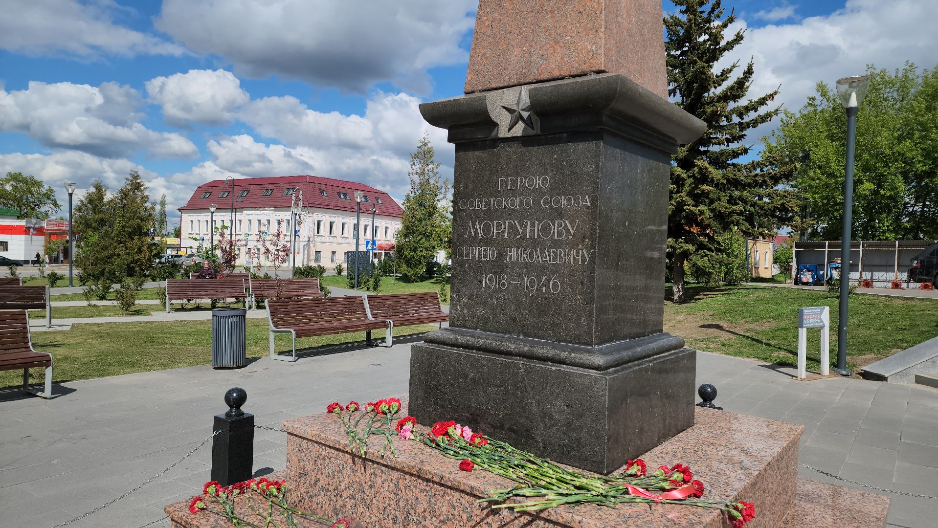 кашира, благоустройство, 9 мая, день победы, флаги, георгиевская лента,