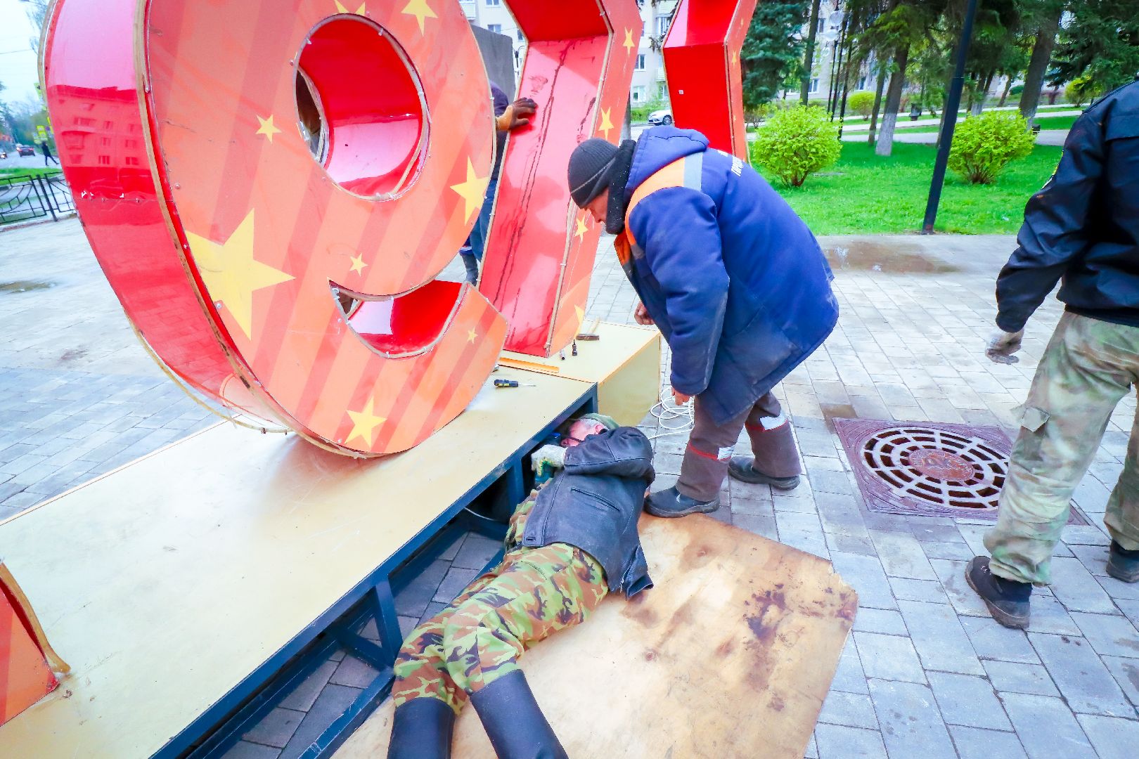 клин, благоустройство, день победы, украшение города,