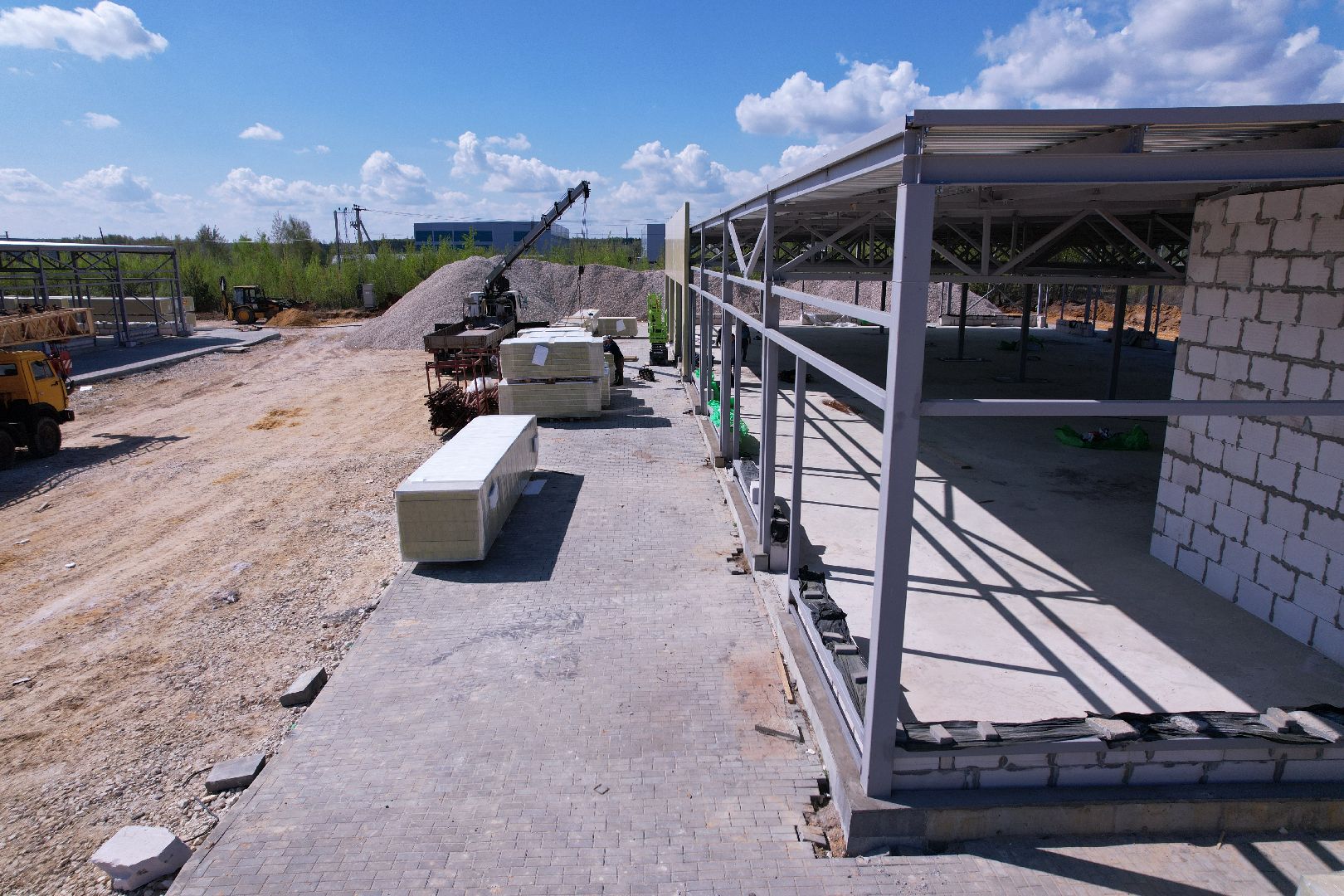 видео с коптера, рыночный комплекс в бронницах,