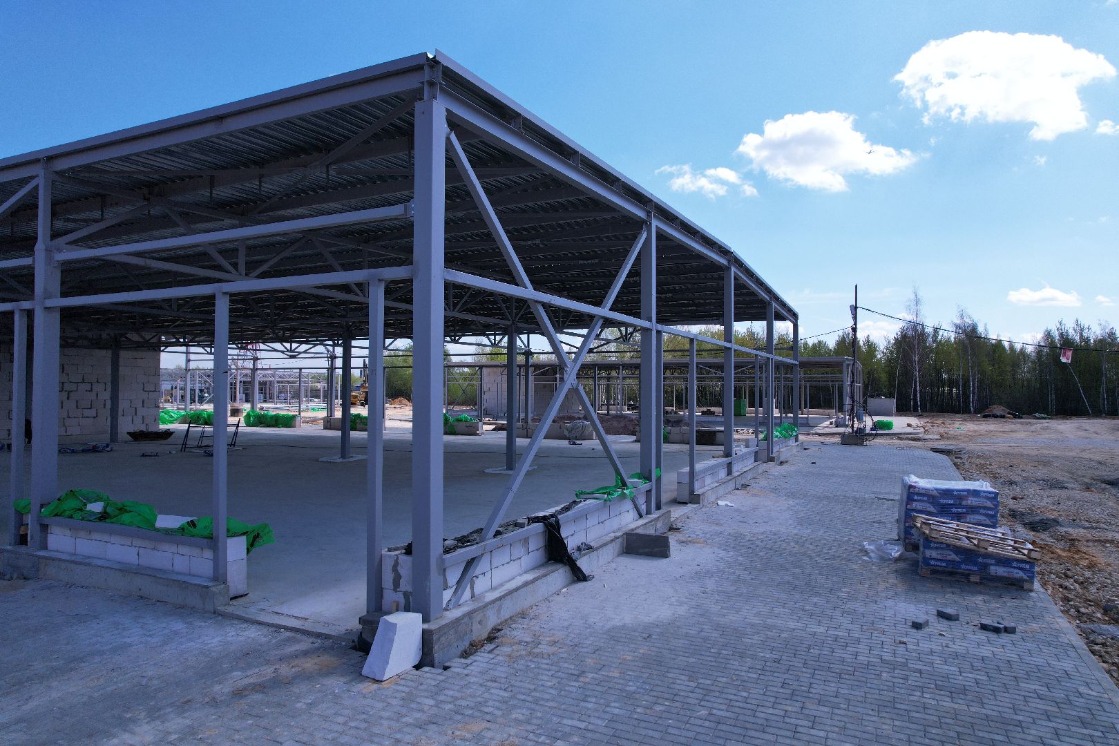 видео с коптера, рыночный комплекс в бронницах,