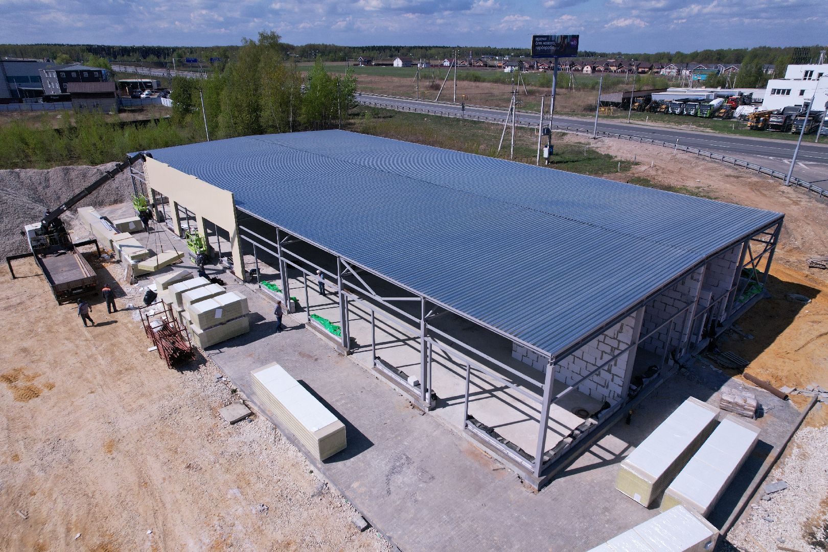 видео с коптера, рыночный комплекс в бронницах,