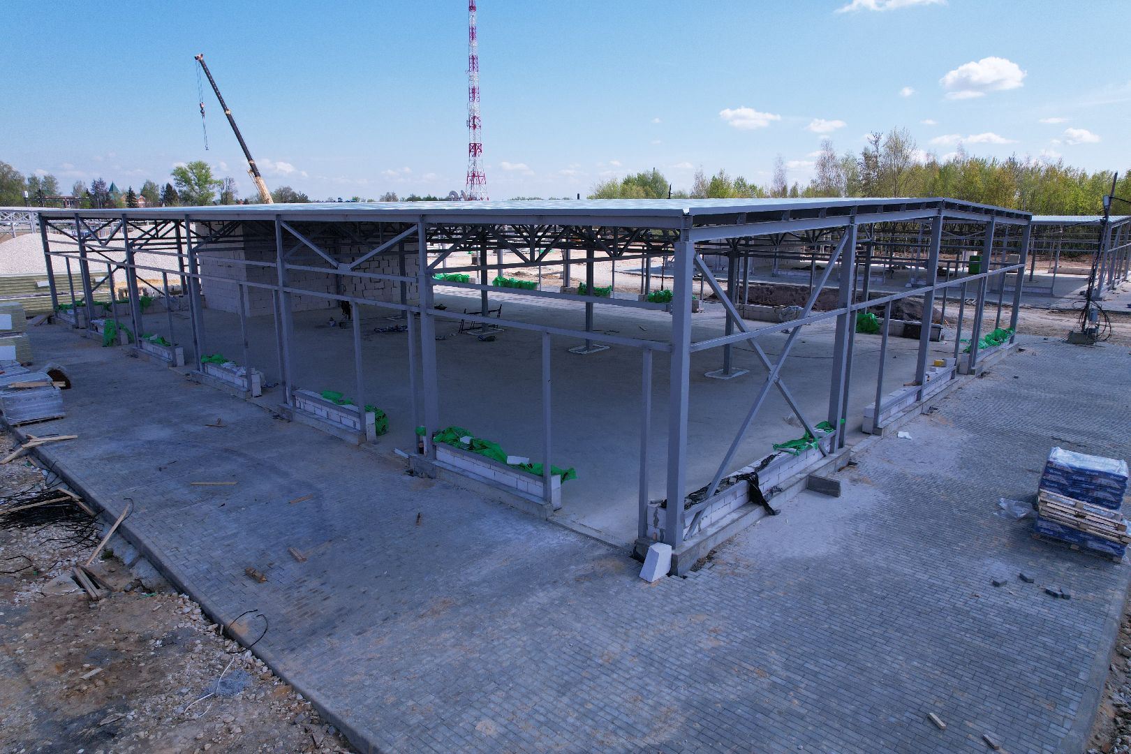 видео с коптера, рыночный комплекс в бронницах,