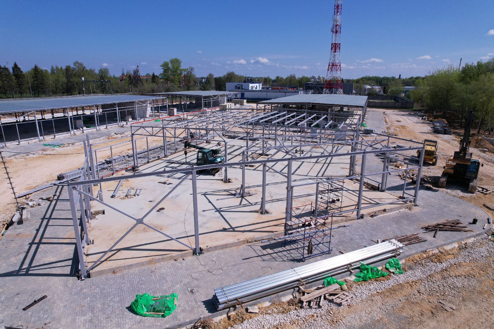 видео с коптера, рыночный комплекс в бронницах,