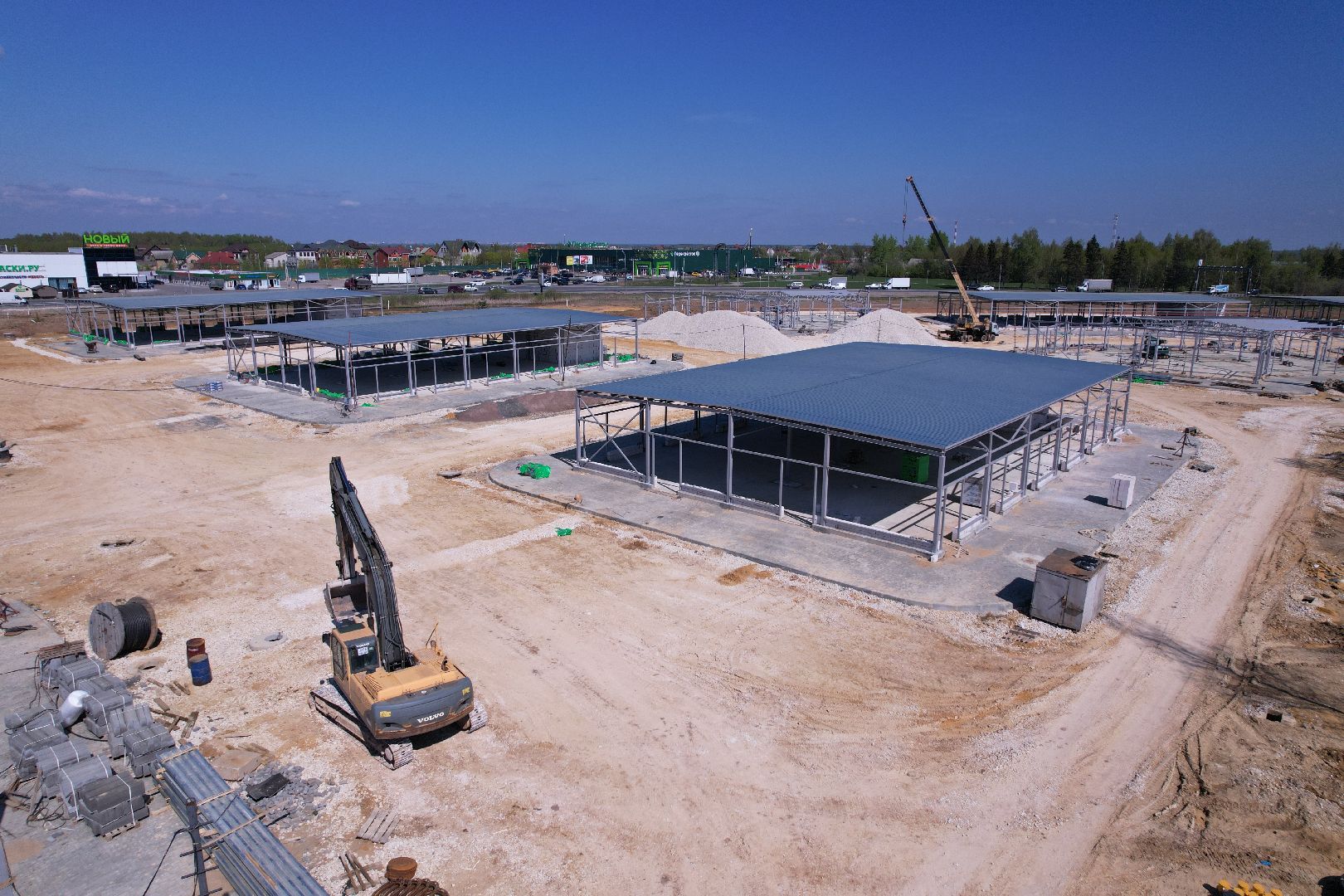 видео с коптера, рыночный комплекс в бронницах,